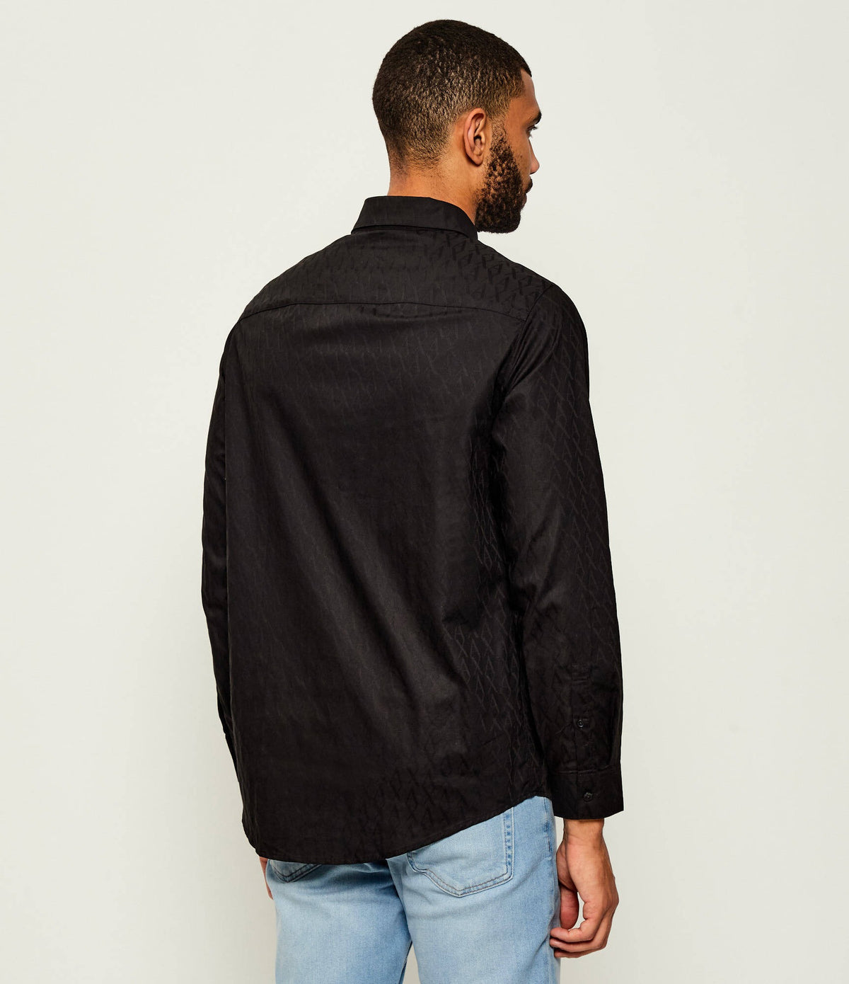 Armani Exchange Camisa Shirt Xm001587 Af16631 Black Preto_shot4