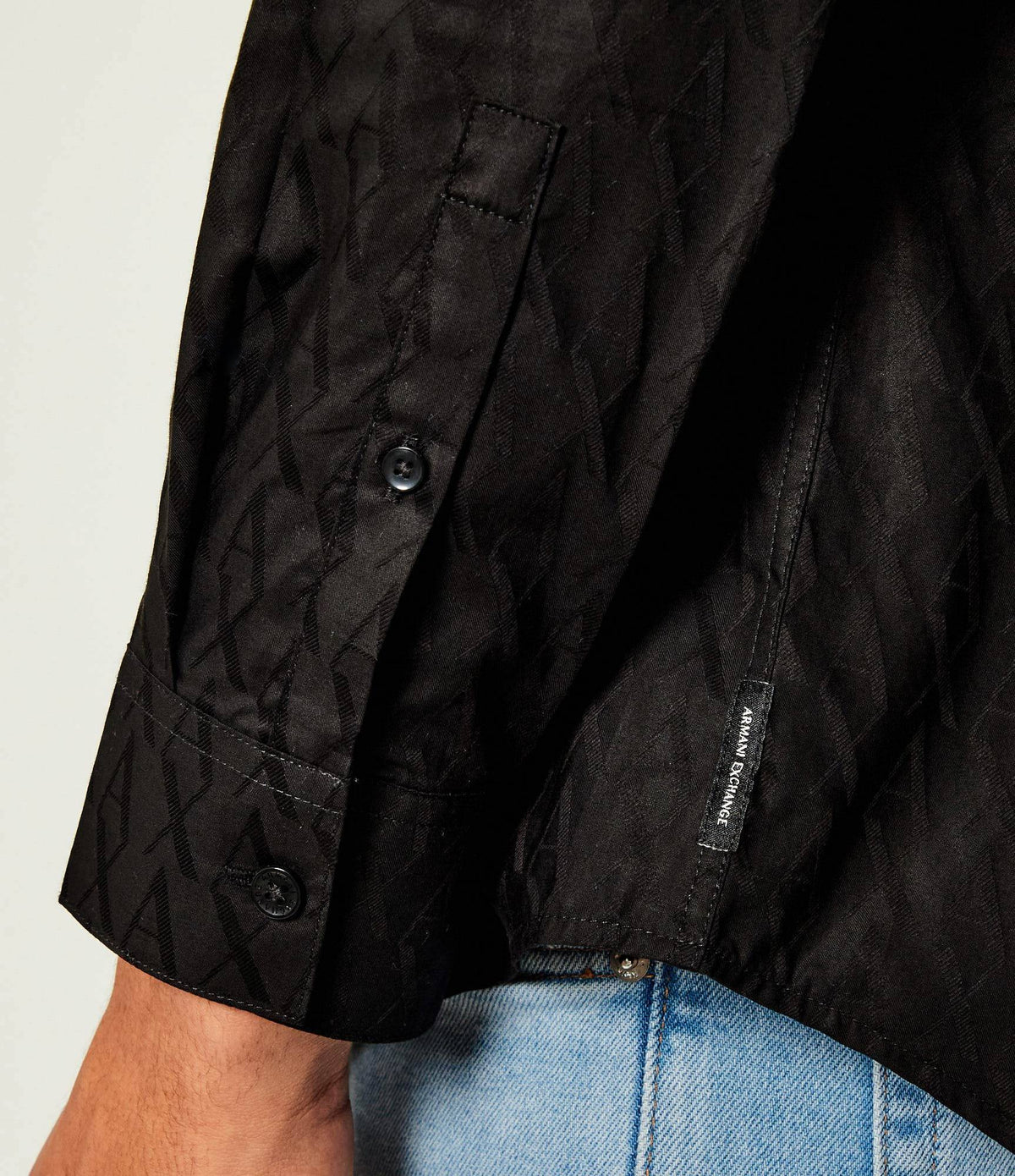 Armani Exchange Camisa Shirt Xm001587 Af16631 Black Preto_shot6