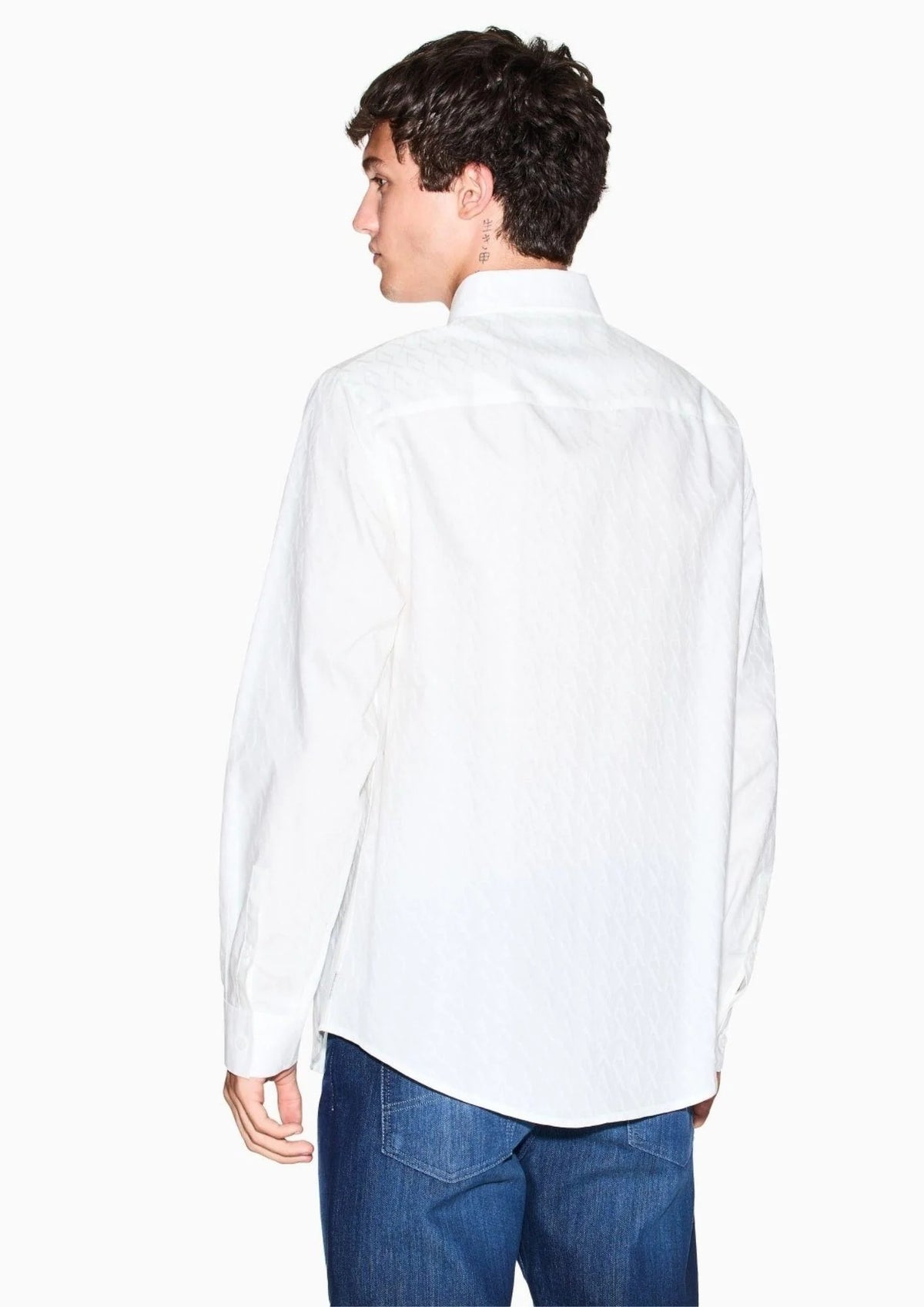 Armani Exchange Camisa Shirt Xm001587 Af16631 Offwhite Branco_shot2