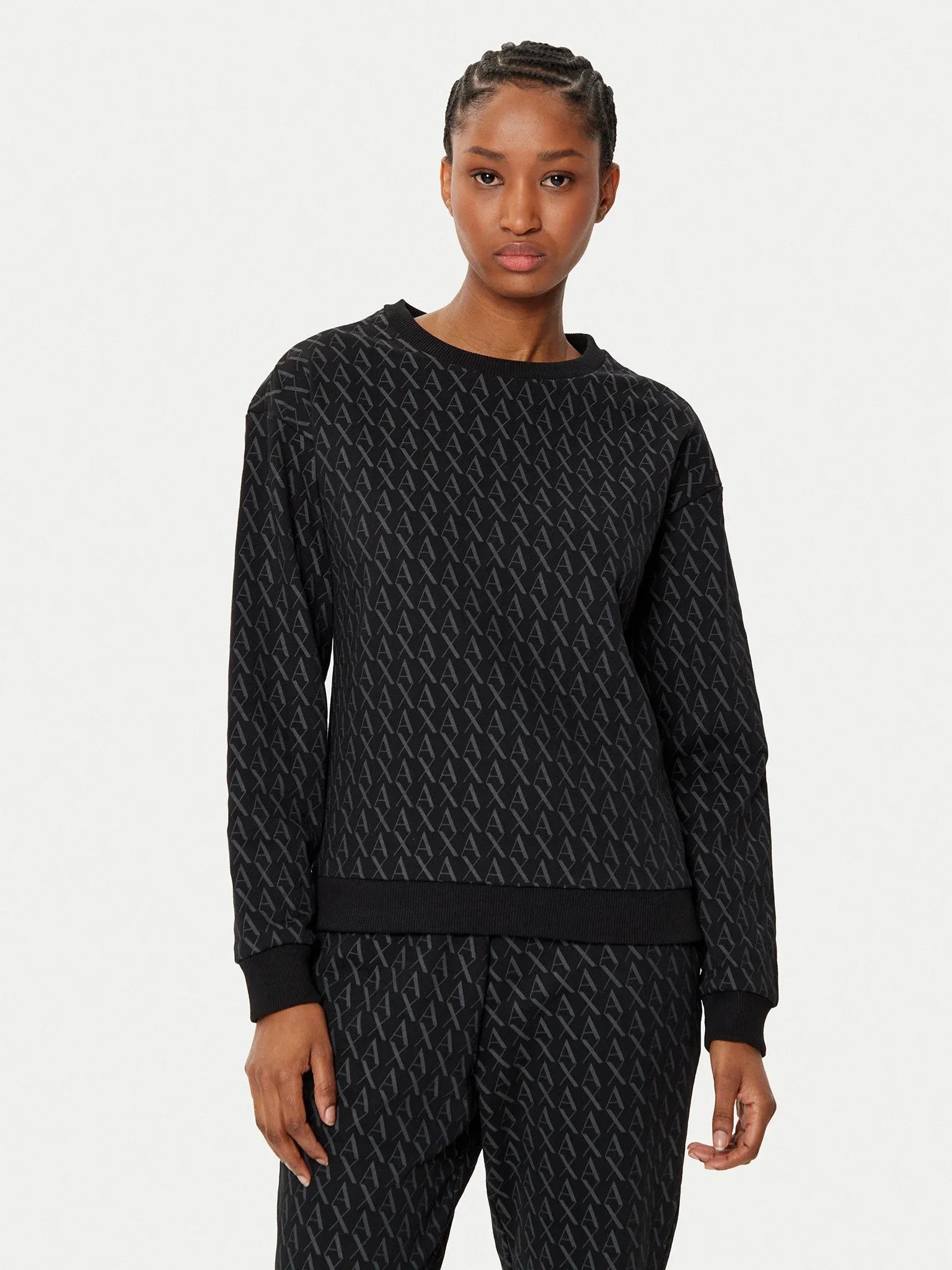 Armani Exchange Camisola Sweat 8nymlg Yje5z Black Preto_shot1