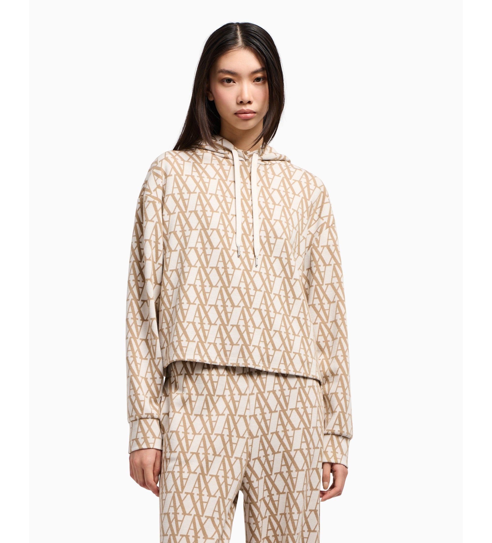 Armani Exchange Camisola Sweat Xw000381 Af12057 Beige.logo Beige_shot1