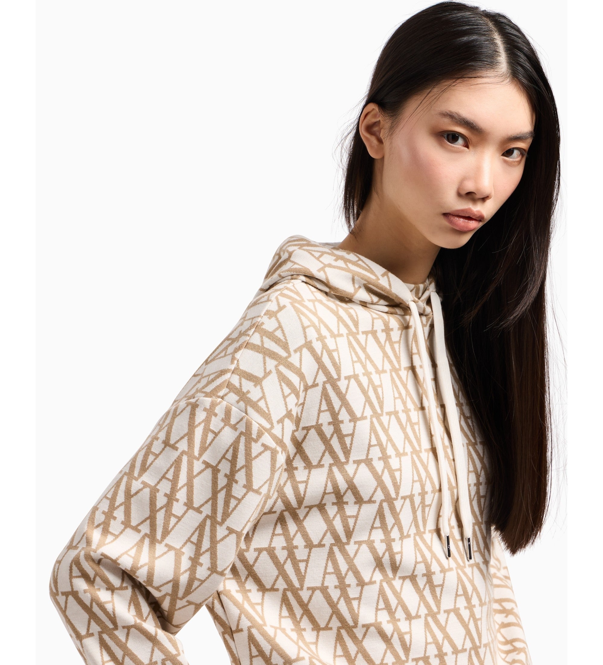 Armani Exchange Camisola Sweat Xw000381 Af12057 Beige.logo Beige_shot2