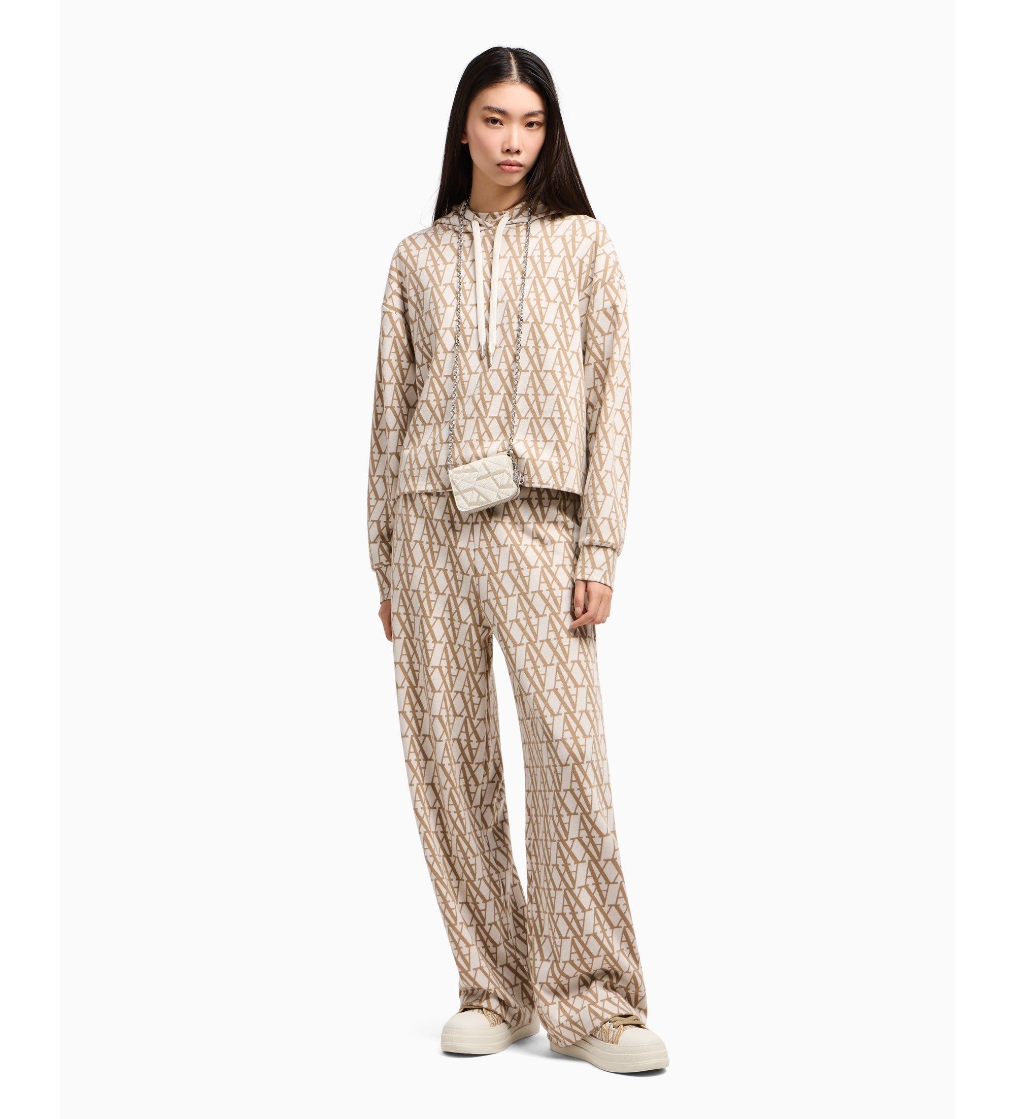 Armani Exchange Camisola Sweat Xw000381 Af12057 Beige.logo Beige_shot4