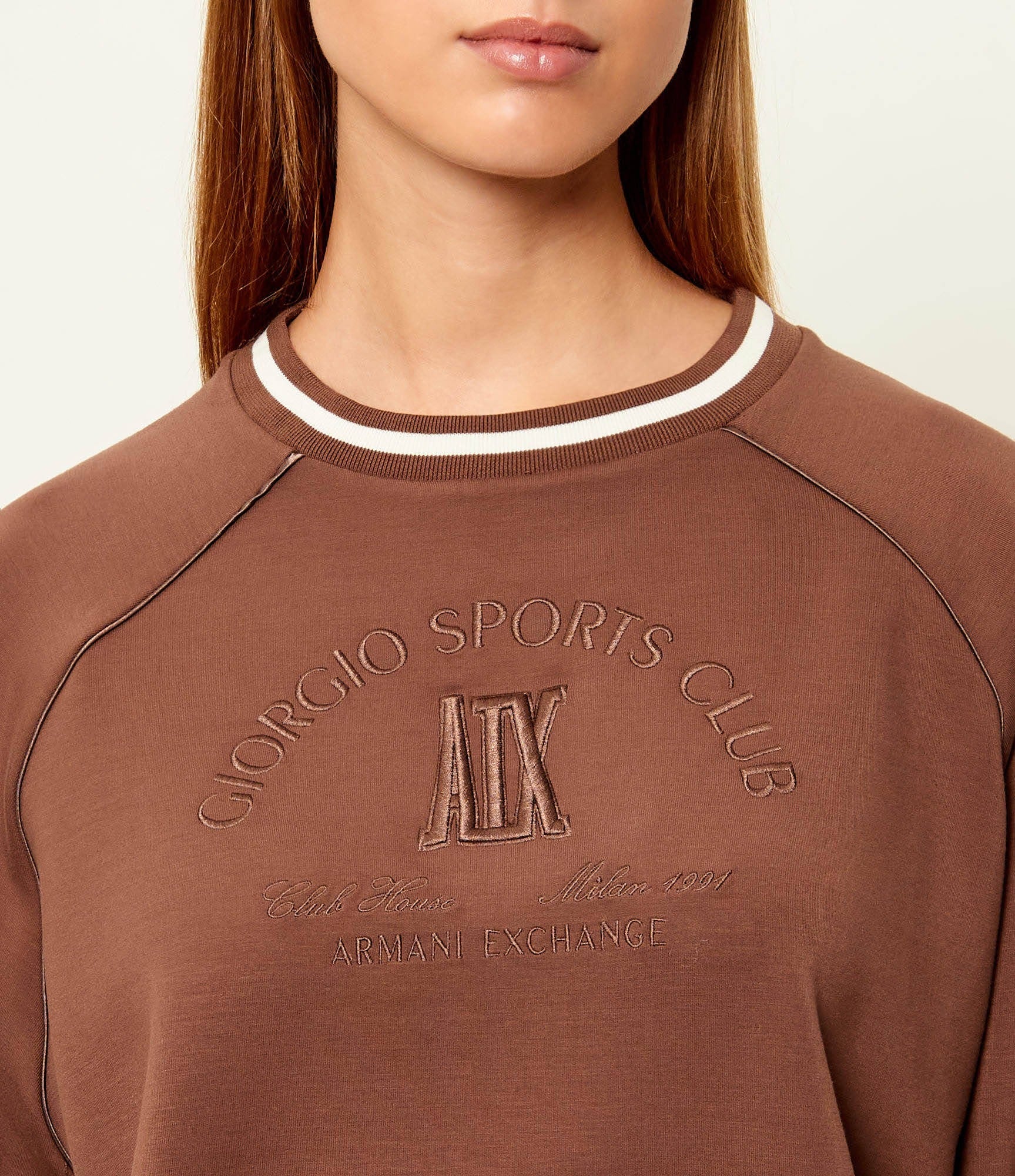 Armani Exchange Camisola Sweat Xw002072 Af10804 Brown Castanho_shot4