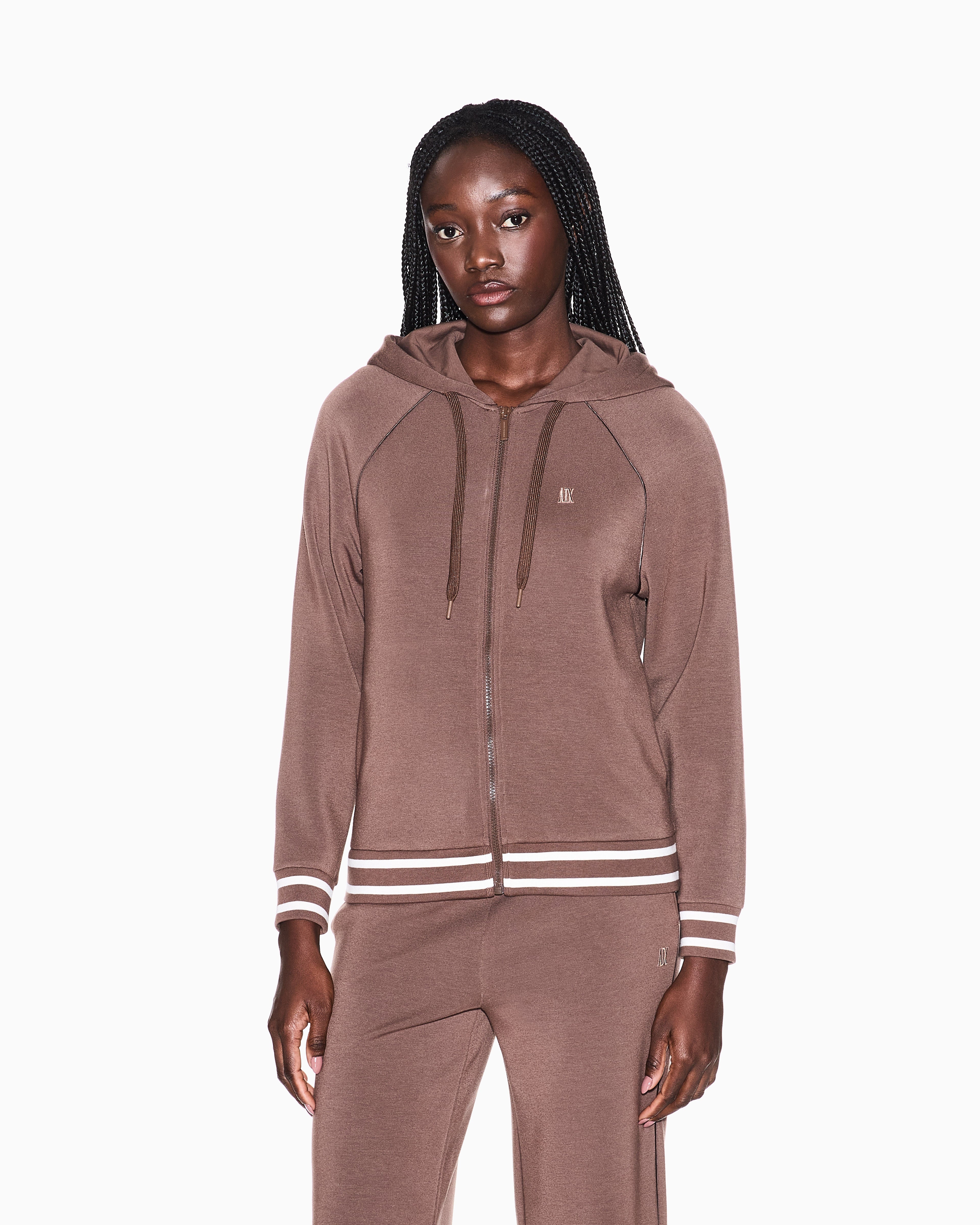 Armani Exchange Casaco Training Sweat Training Xw002839 Af10804 Brown Castanho_shot2