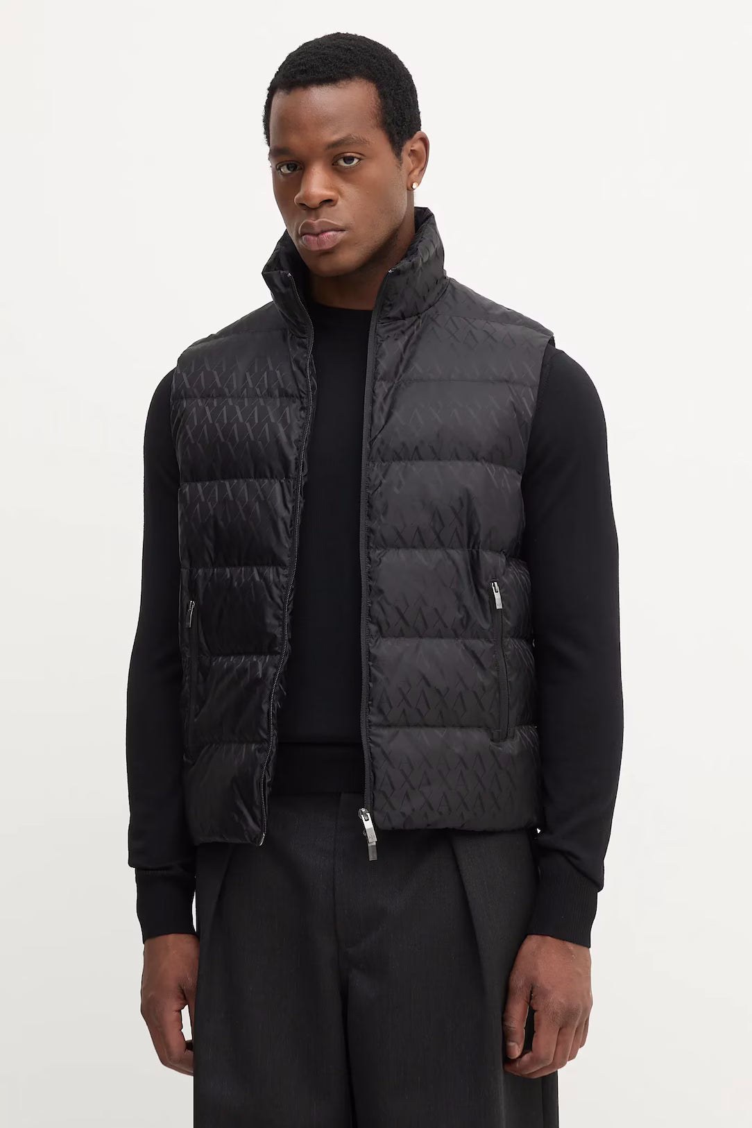 Armani Exchange Colete Gilet Xm001581 Af16628 Black.logo Preto_shot1