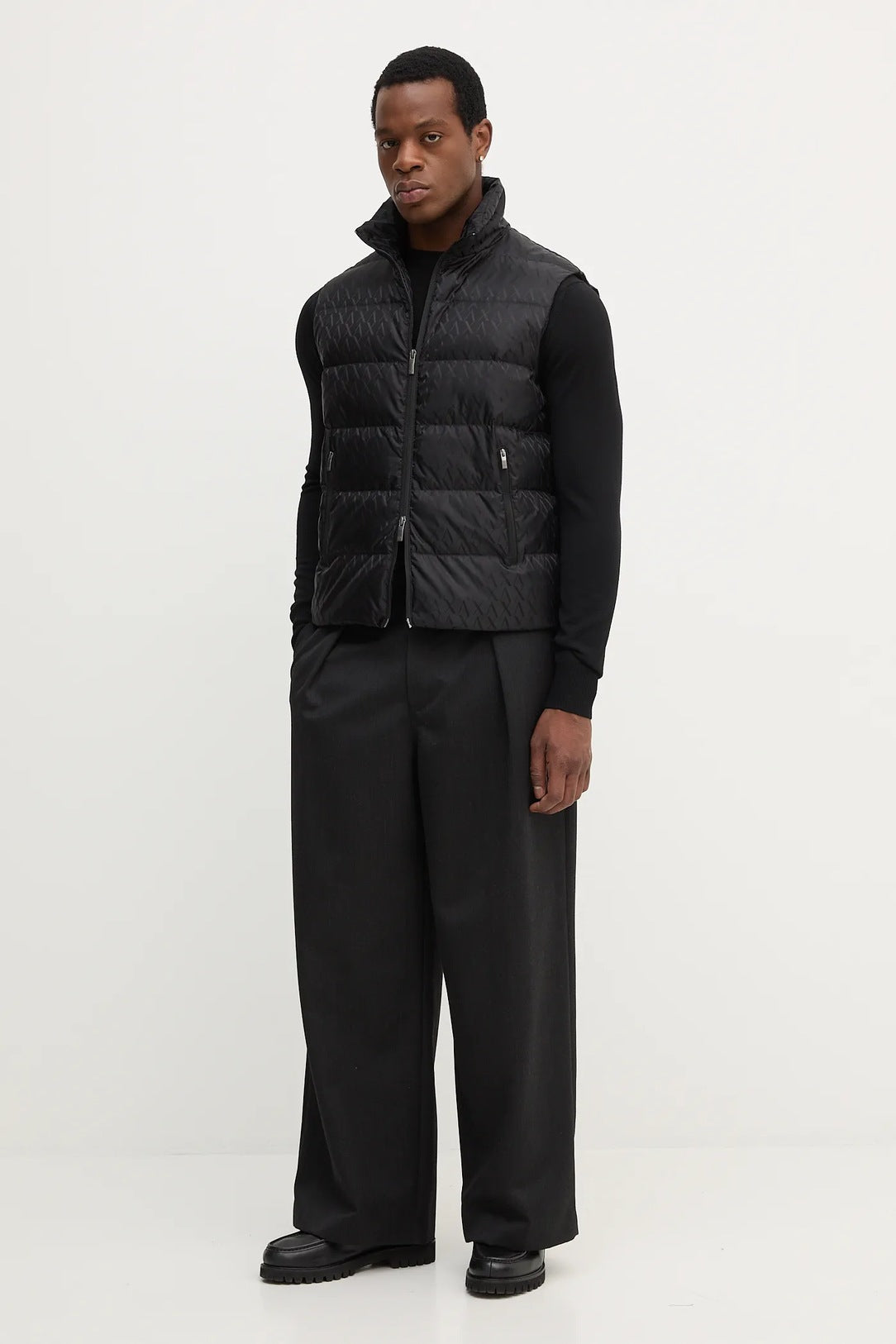 Armani Exchange Colete Gilet Xm001581 Af16628 Black.logo Preto_shot2