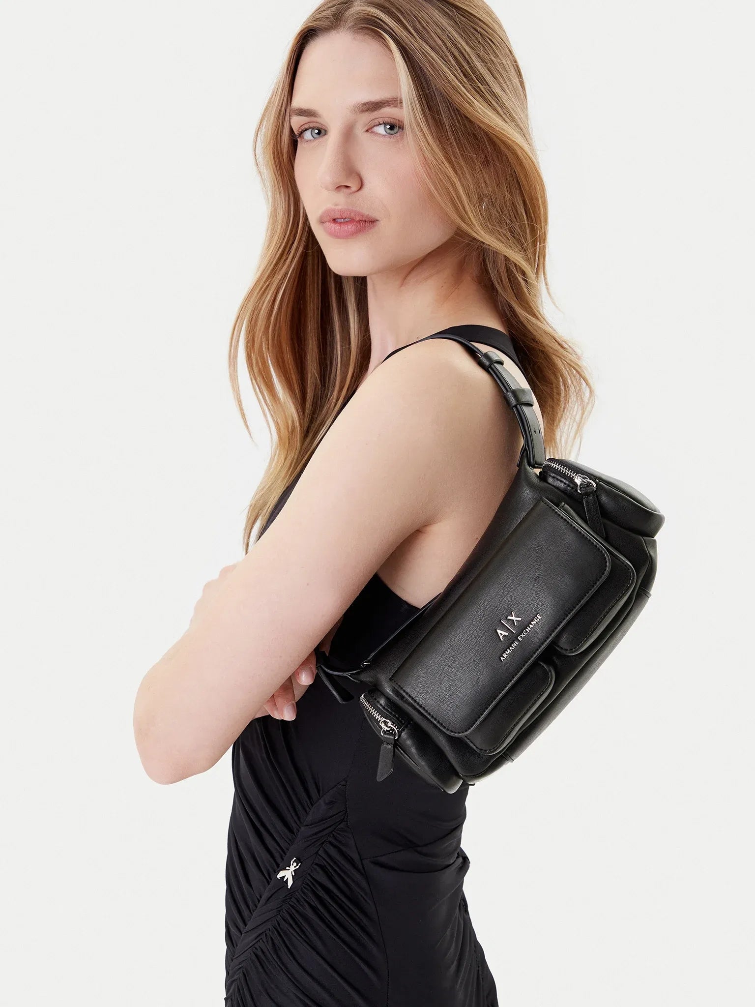 Armani Exchange Crossbody Xw000405 Af12589 Black Preto_shot2