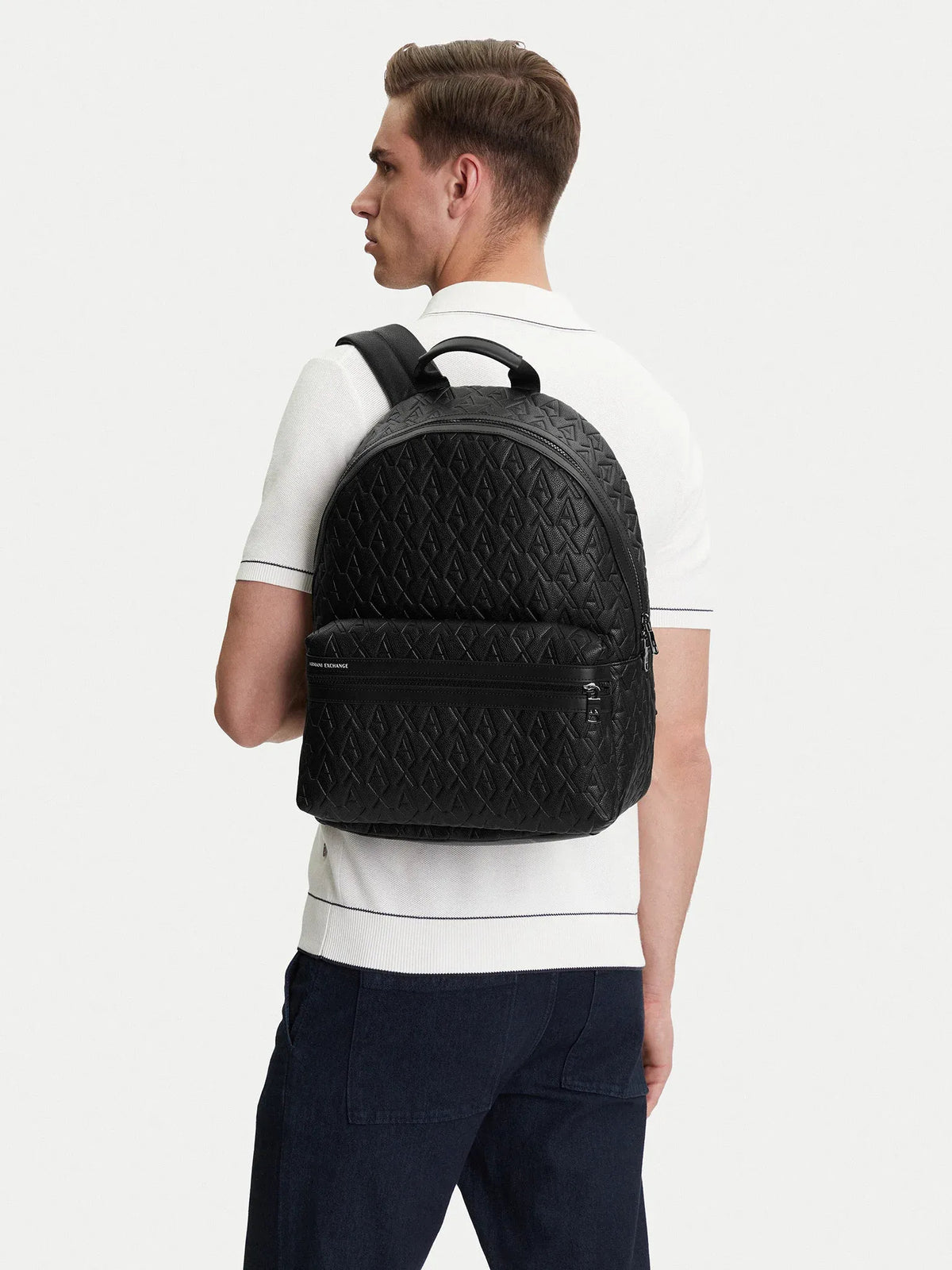 Armani Exchange Mochila Backpack Xm000237 Af12133 Black Preto_shot3