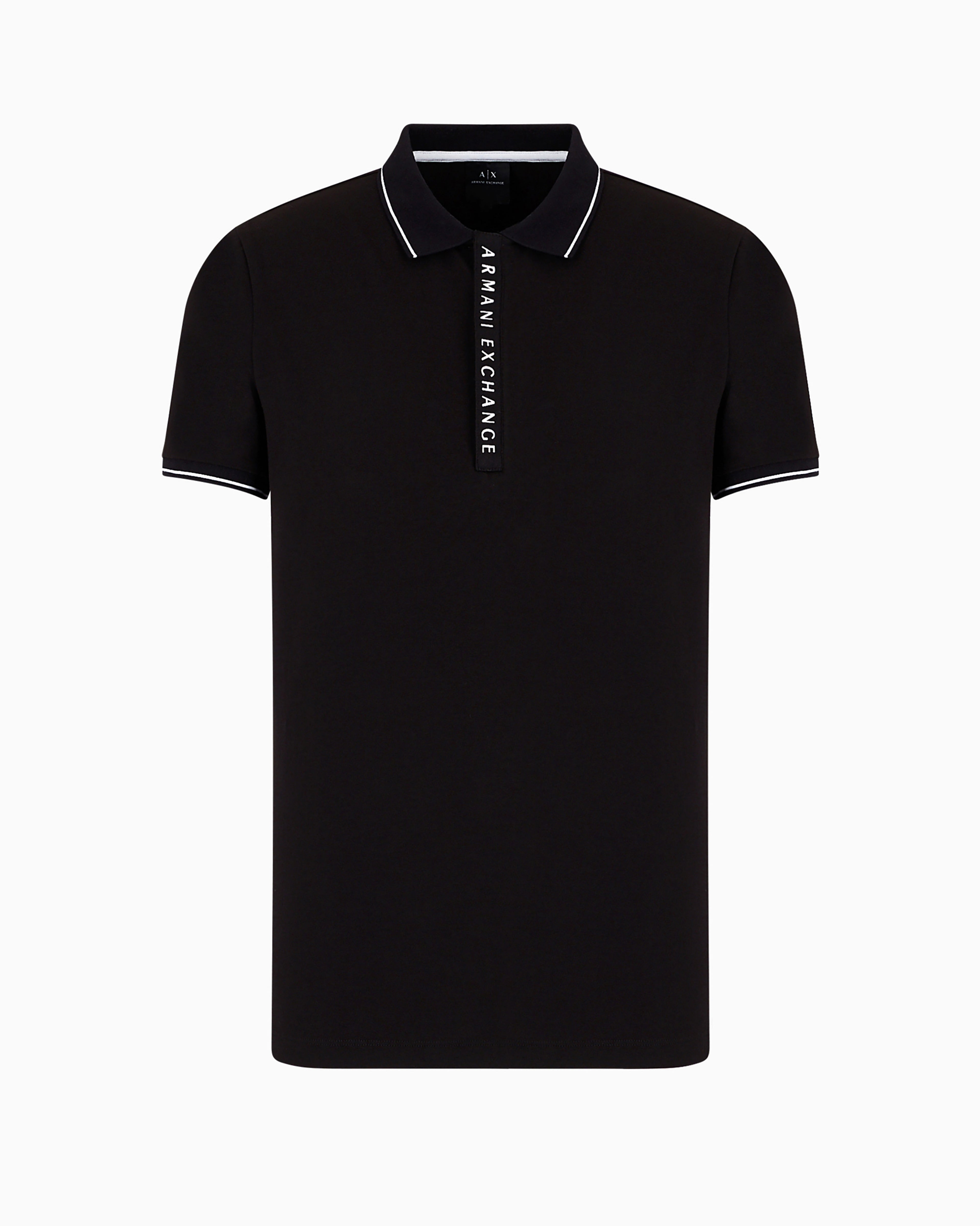 Armani Exchange Polo 8nzf71 Zjh2z Black Preto_shot3