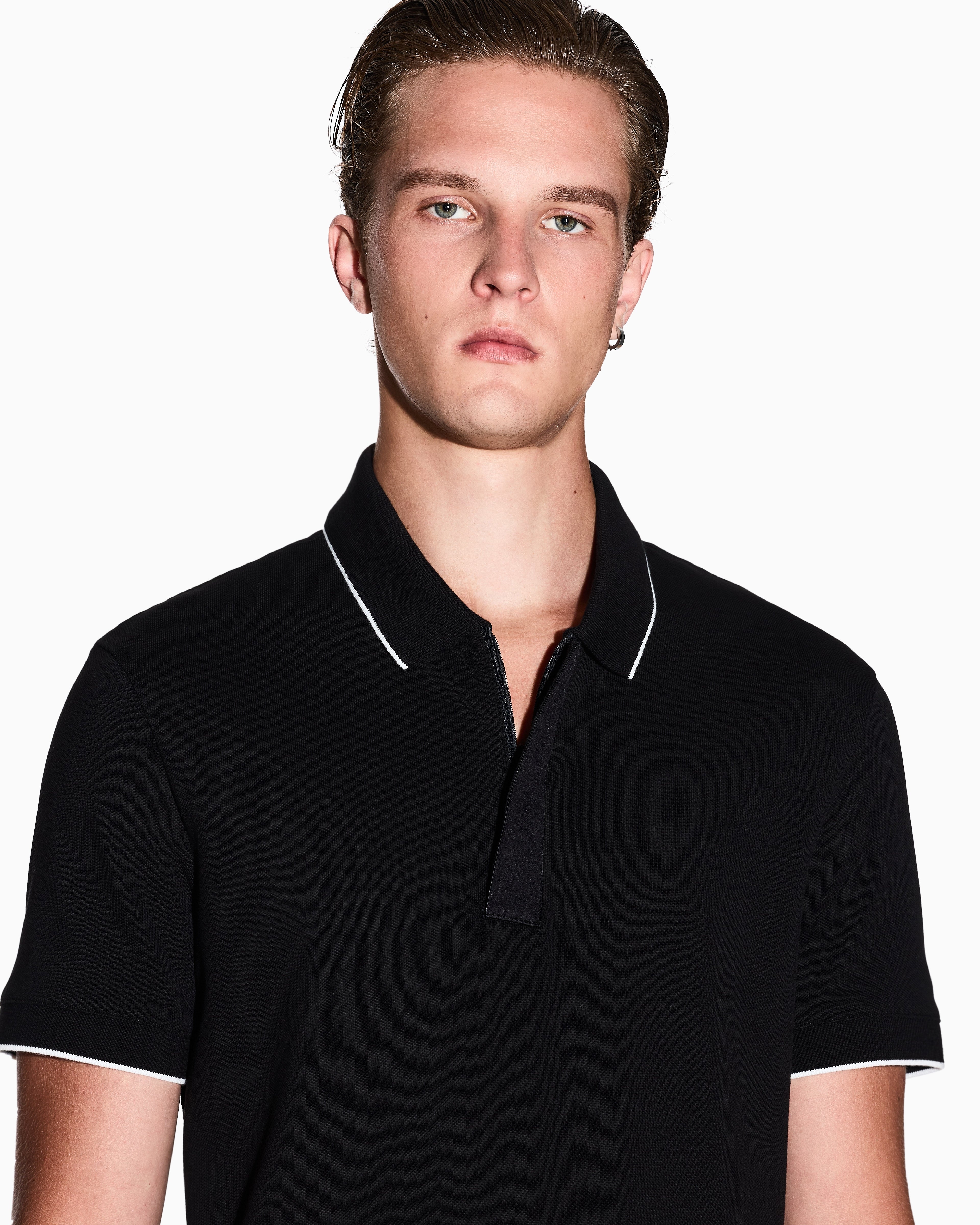 Armani Exchange Polo Xm001285 Af10366 Black Preto_shot1