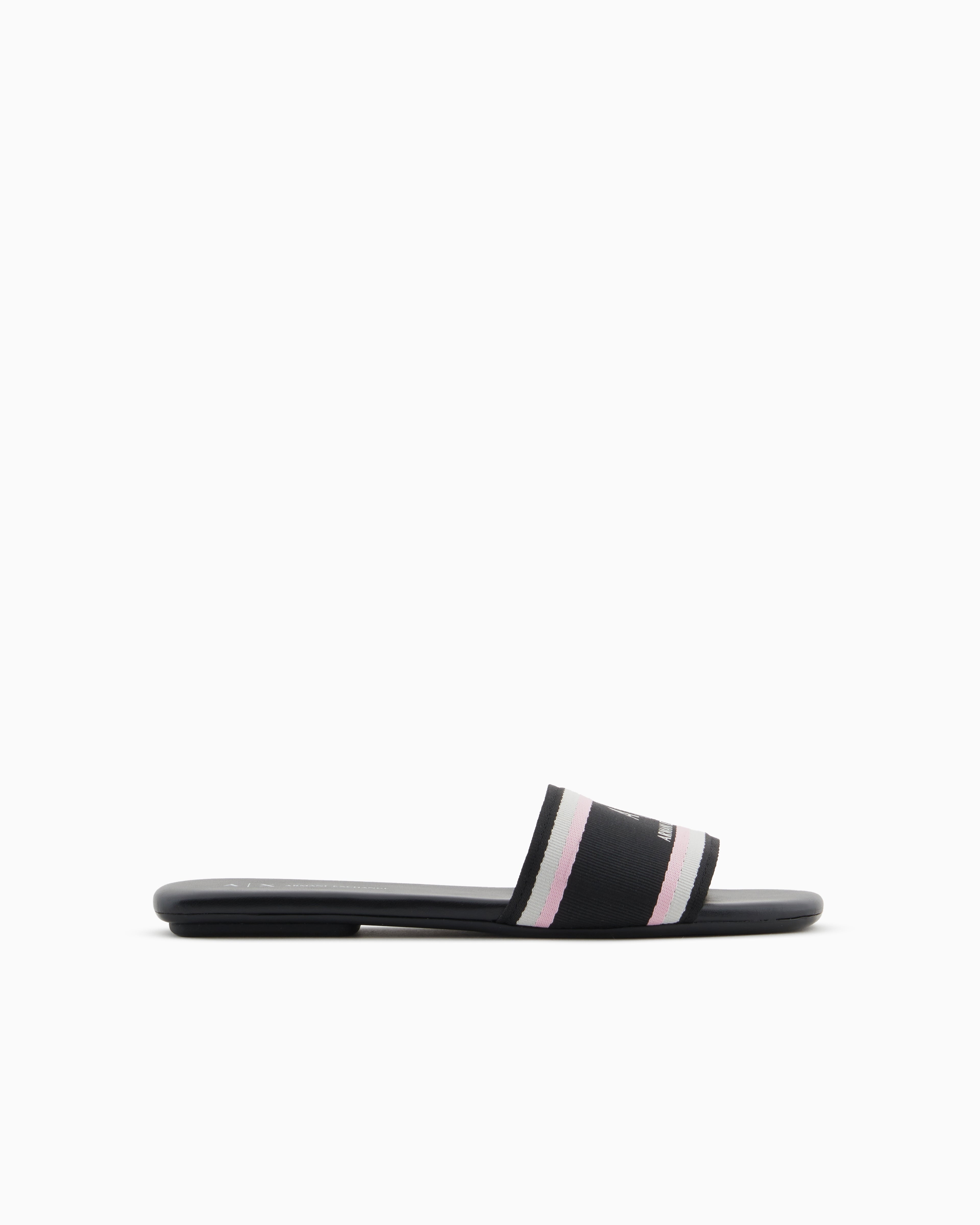 Armani Exchange Sandalias Sandals Xdp056 Xv922 Black Pink Preto Rosa_shot5