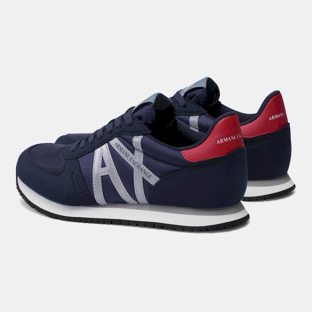 Armani Exchange Sapatilhas Sneakers Shoes X017 Xv028 Nv Sil Red Navy Preateado Vermelho Shot4