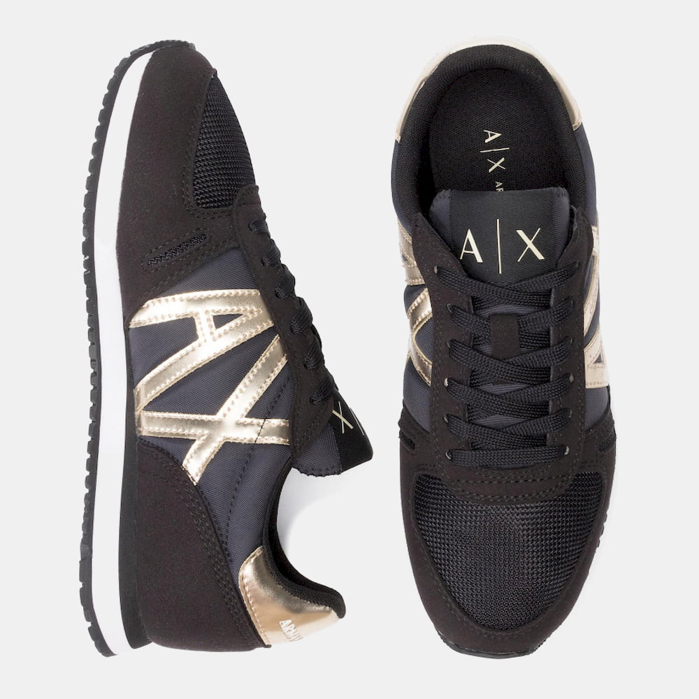 Armani Exchange Sapatilhas Sneakers Shoes Xdx031 Xcc62 Blk Gold Preto Ouro Shot10