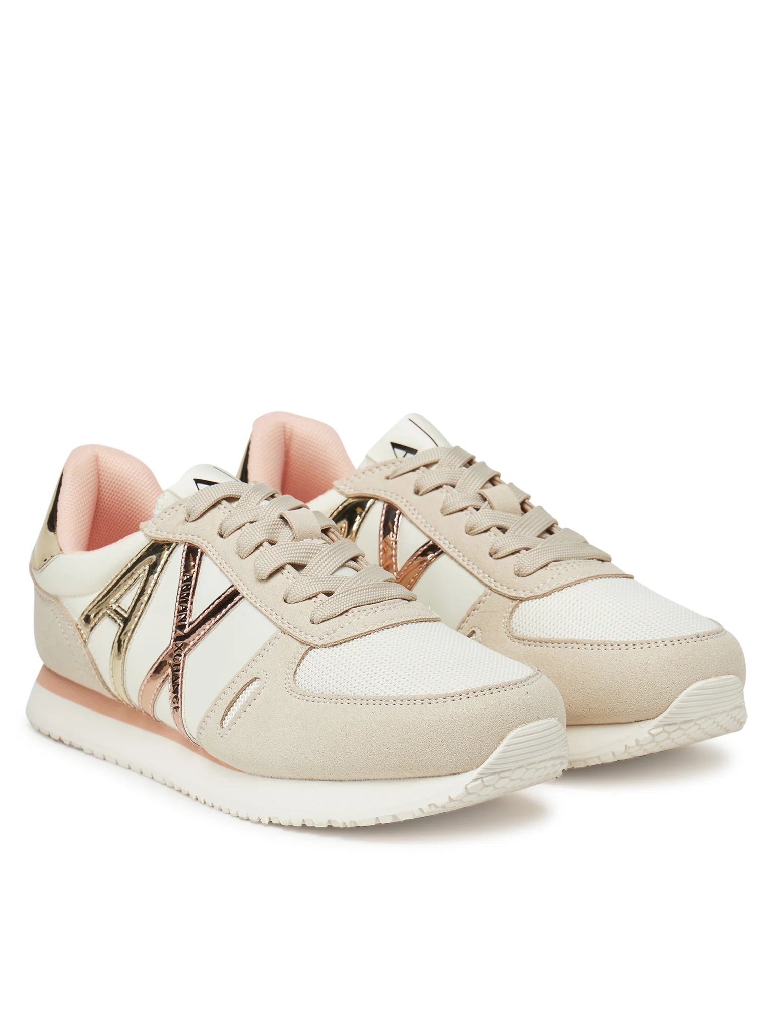 Armani Exchange Sapatilhas Sneakers Shoes Xdx031 Xv137 White Rose Branco Rose_shot1