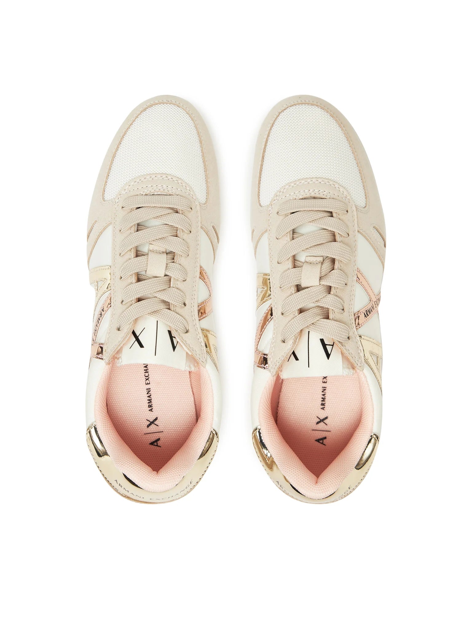 Armani Exchange Sapatilhas Sneakers Shoes Xdx031 Xv137 White Rose Branco Rose_shot5