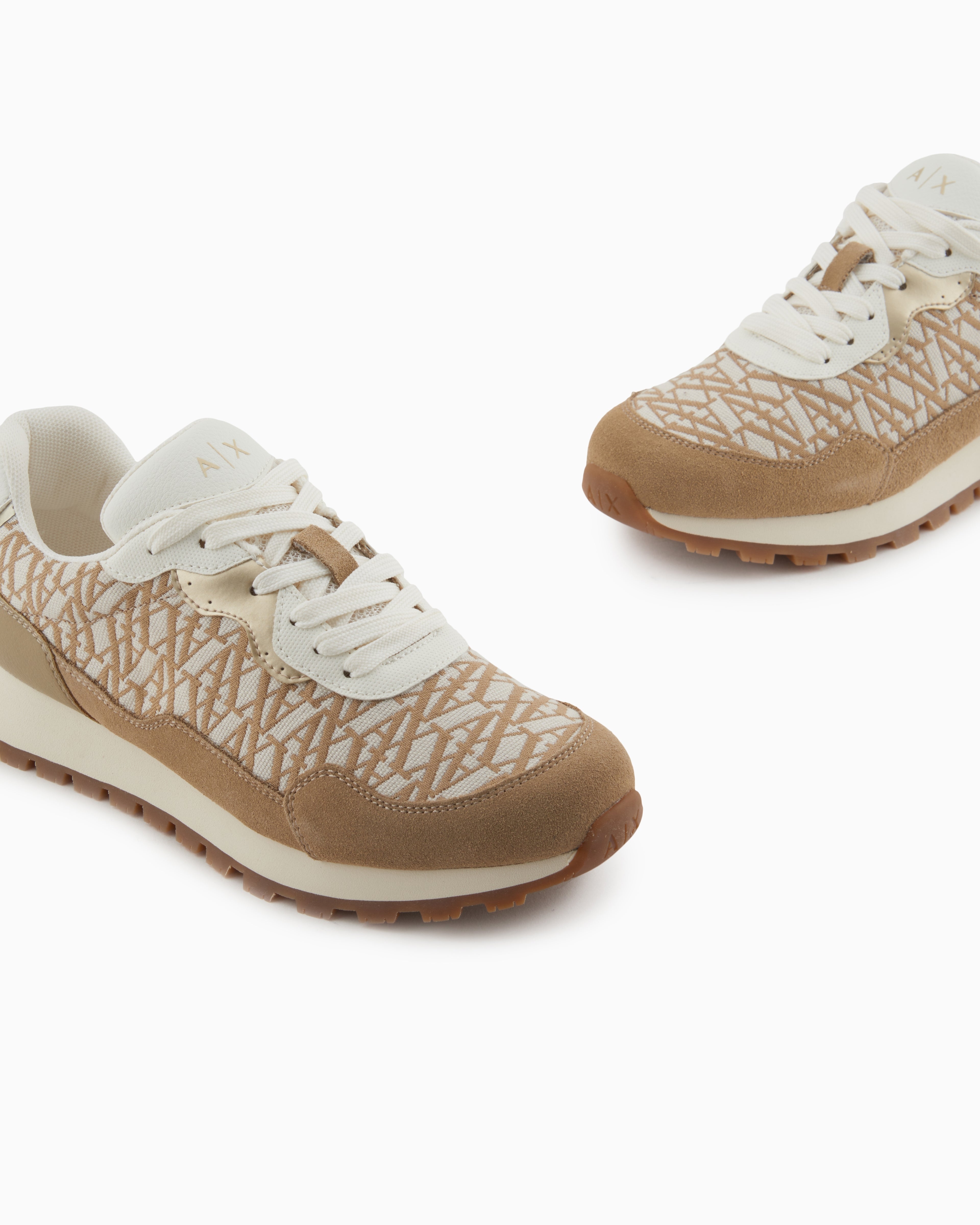 Armani Exchange Sapatilhas Sneakers Shoes Xdx192 Xv941 Beige.logo Beige_shot1