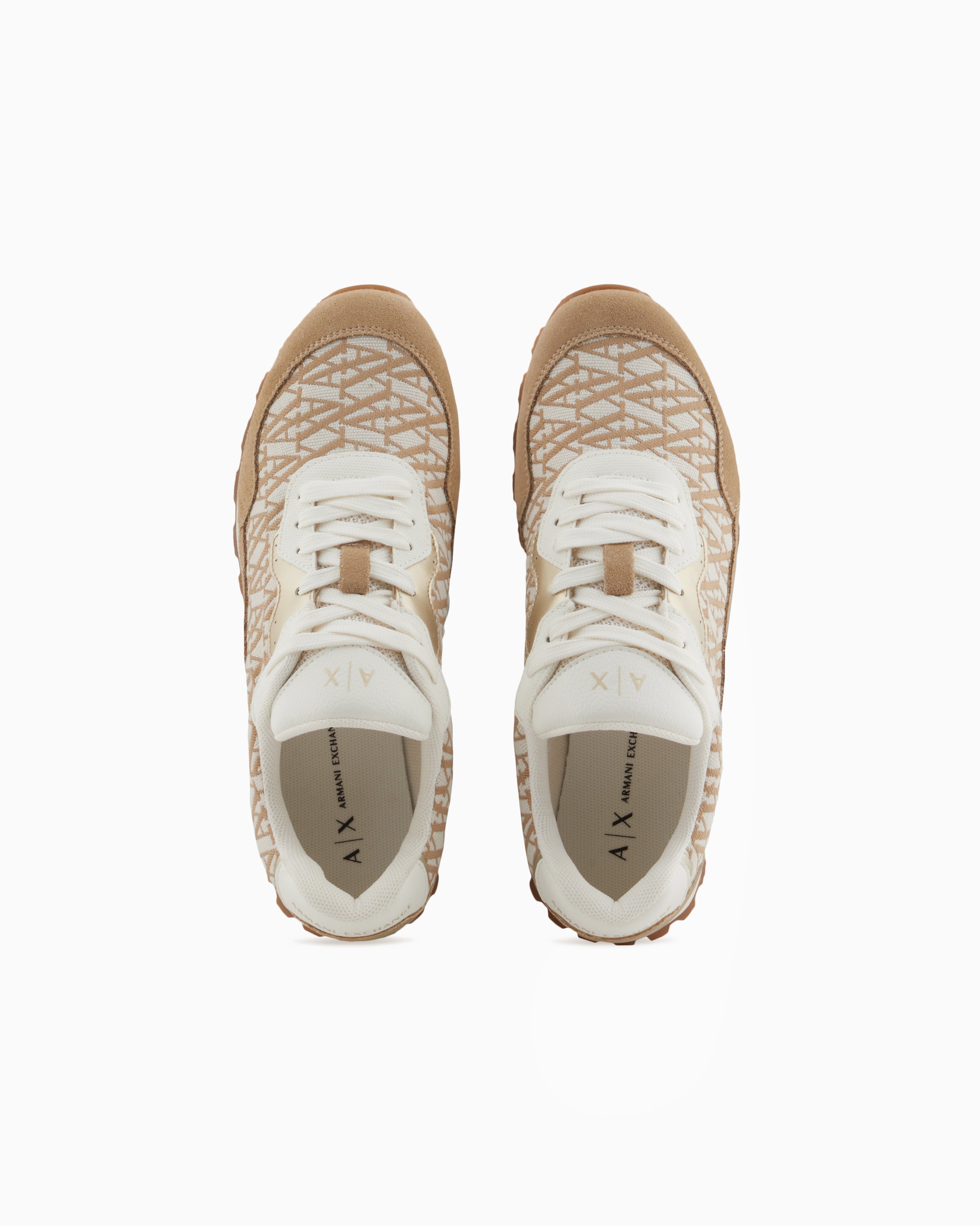 Armani Exchange Sapatilhas Sneakers Shoes Xdx192 Xv941 Beige.logo Beige_shot6