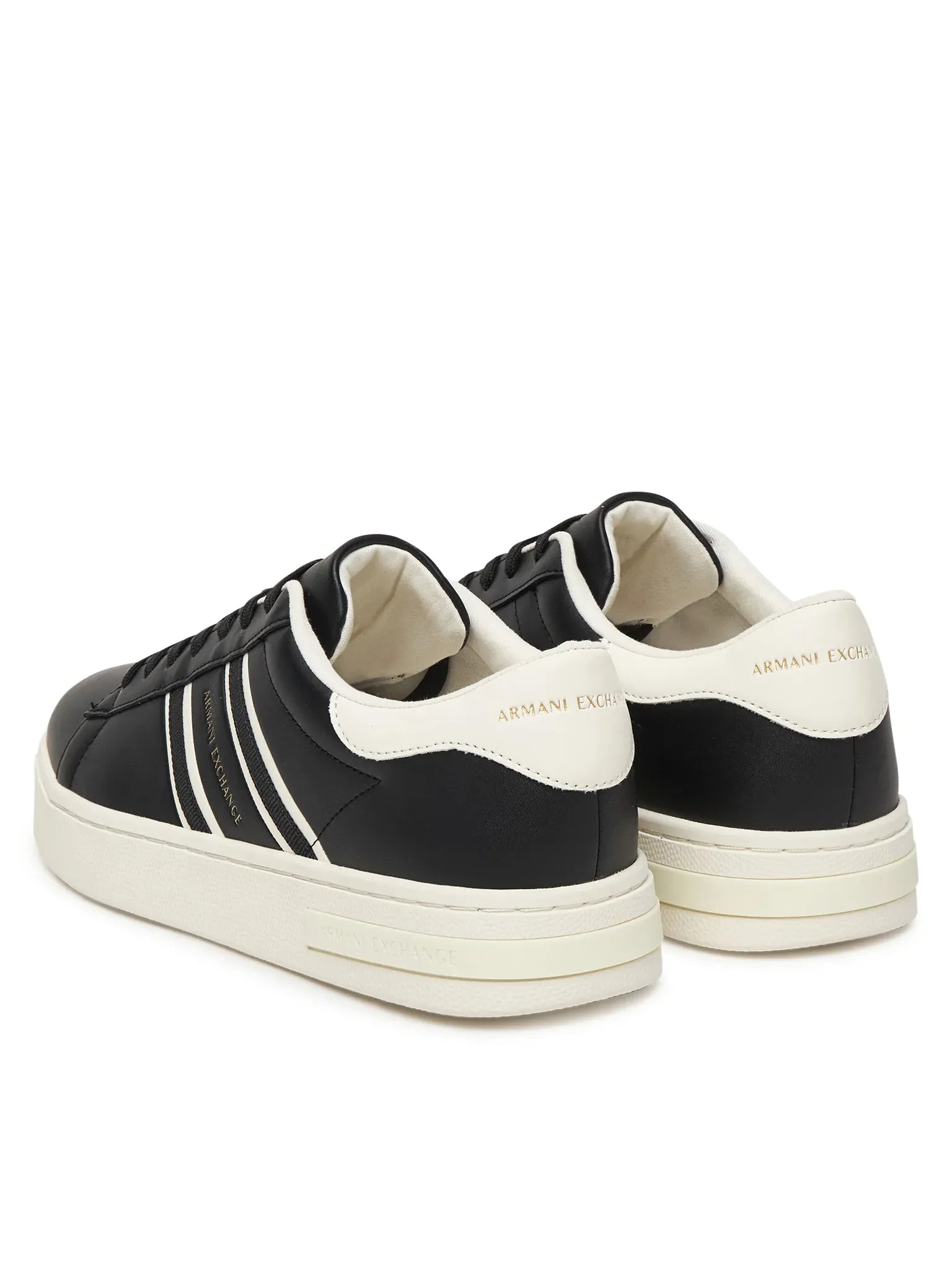 Armani Exchange Sapatilhas Sneakers Shoes Xm002198 Af21421 Blk White Preto Branco_shot4