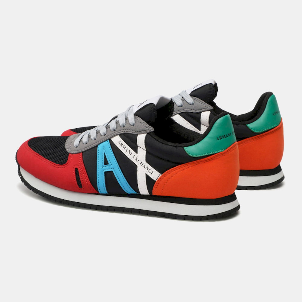 Armani Exchange Sapatilhas Sneakers Shoes Xux017 Xv028 Blk Multi Preto Multicolor Shot6