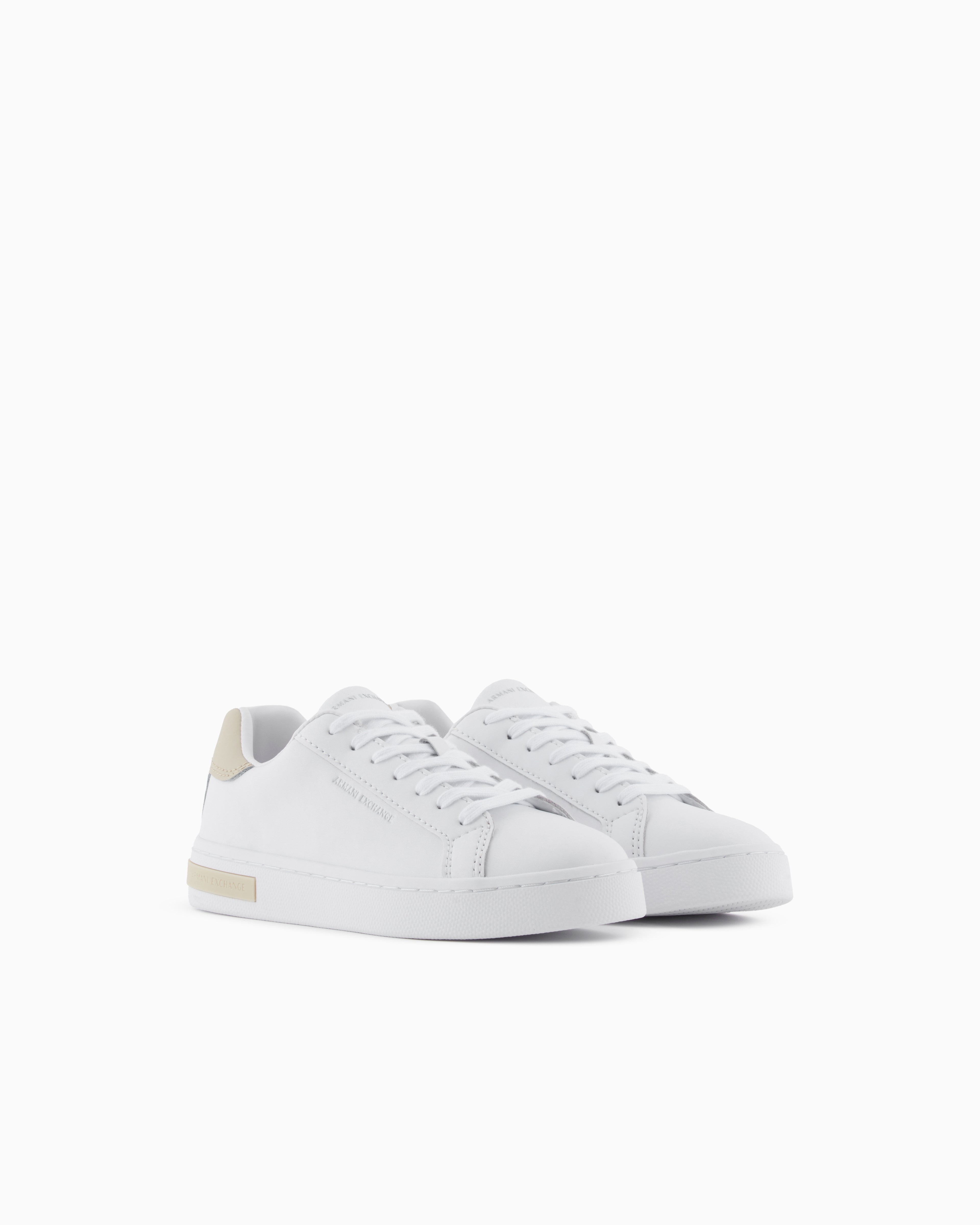 Armani Exchange Sapatilhas Sneakers Shoes Xw000295 Af11912 Whi Bone Branco Bone_shot3
