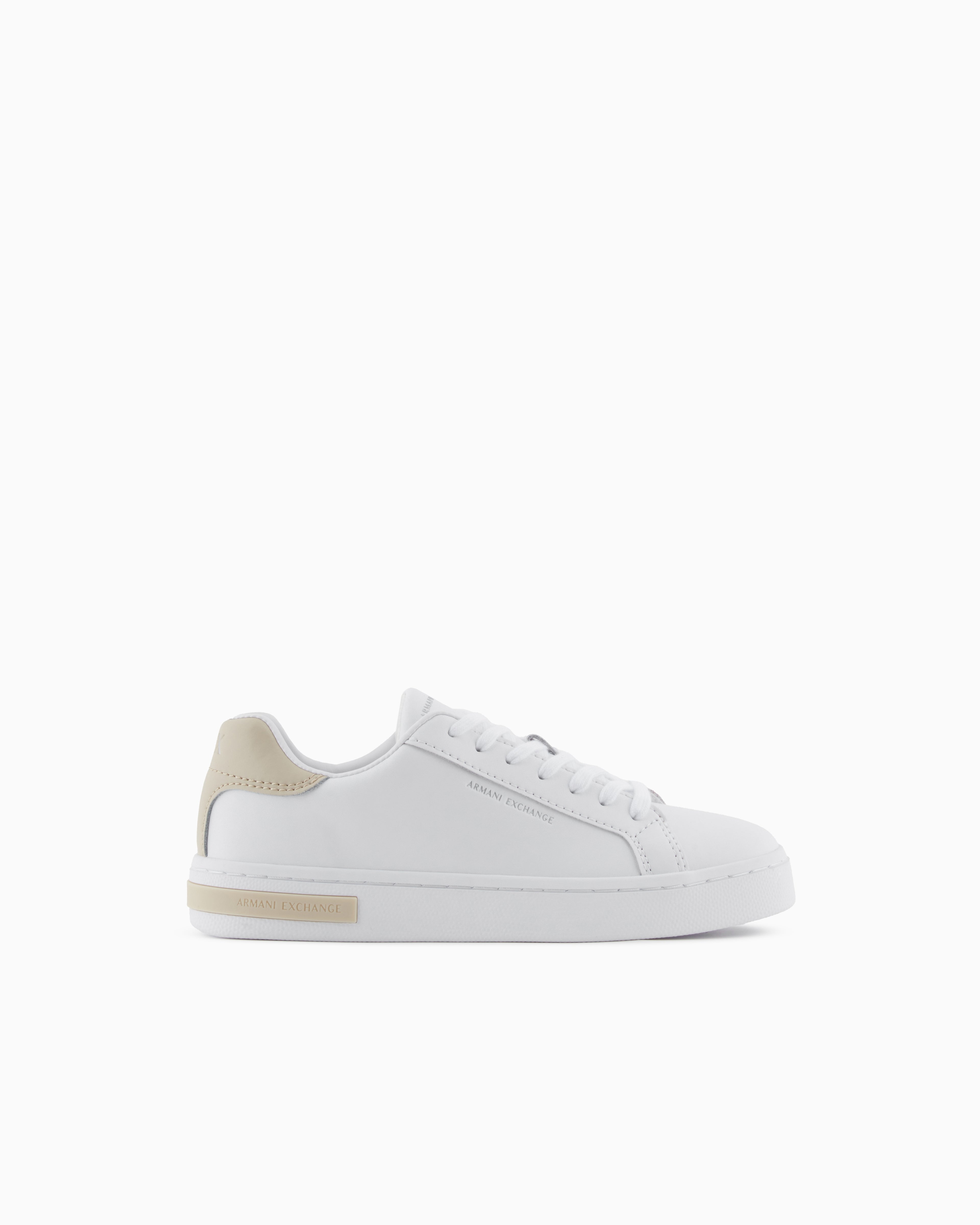 Armani Exchange Sapatilhas Sneakers Shoes Xw000295 Af11912 Whi Bone Branco Bone_shot5
