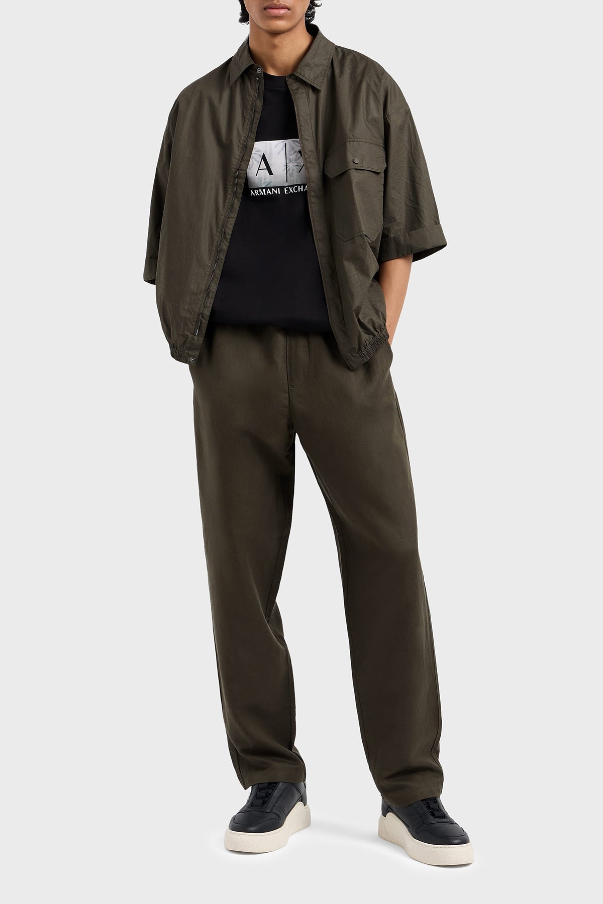 Armani Exchange T Shirt Xm000555 Af10358 Black Preto_shot1