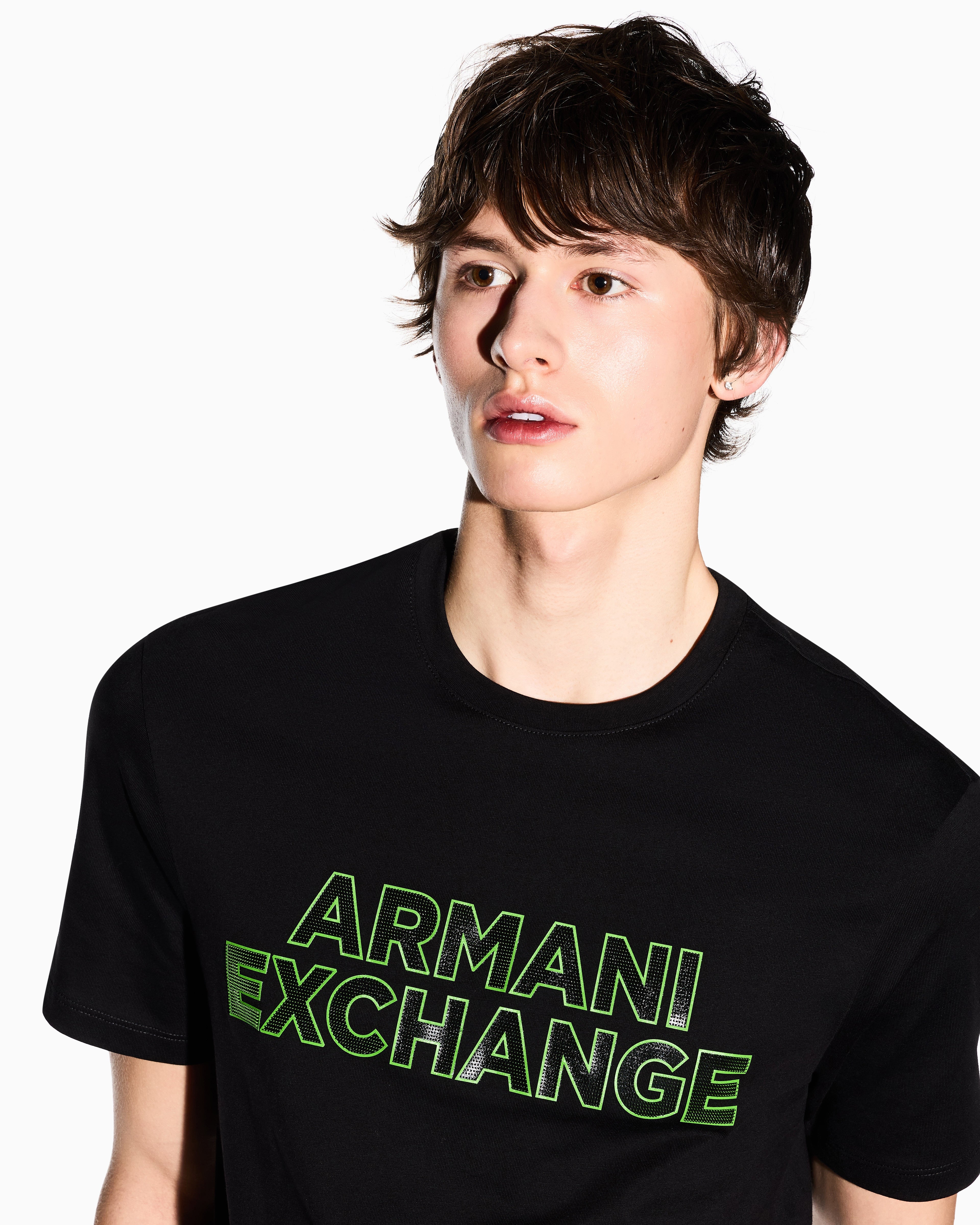 Armani Exchange T Shirt Xm002413 Af10361 Black Preto_shot1