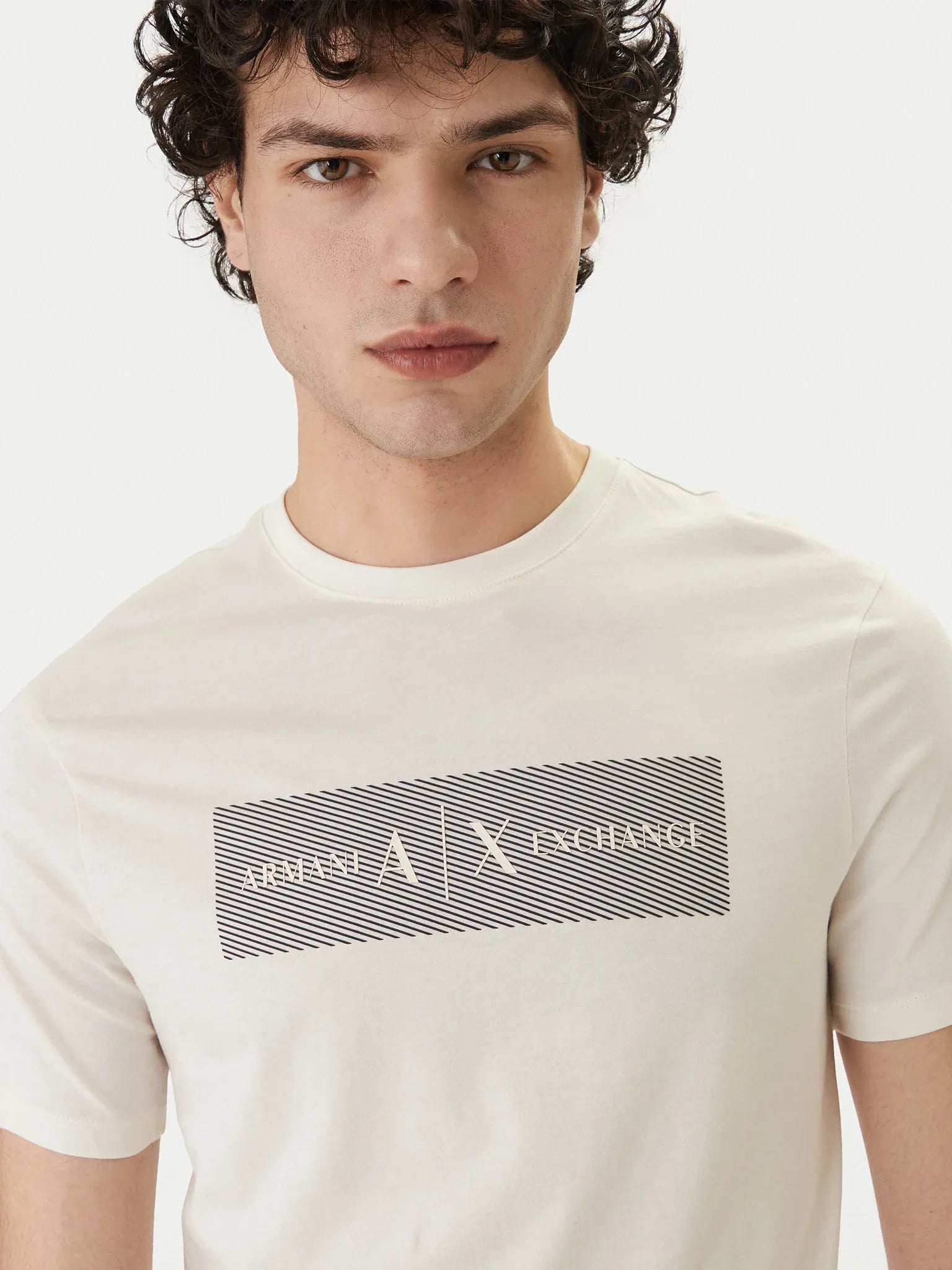 Armani Exchange T Shirt Xm002472 Af10356 Cream Creme_shot4