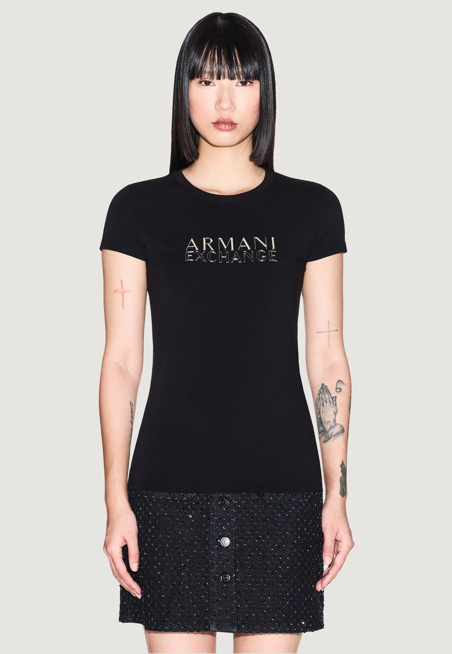 Armani Exchange T Shirt Xw001837 Af16294 Black Preto_shot2
