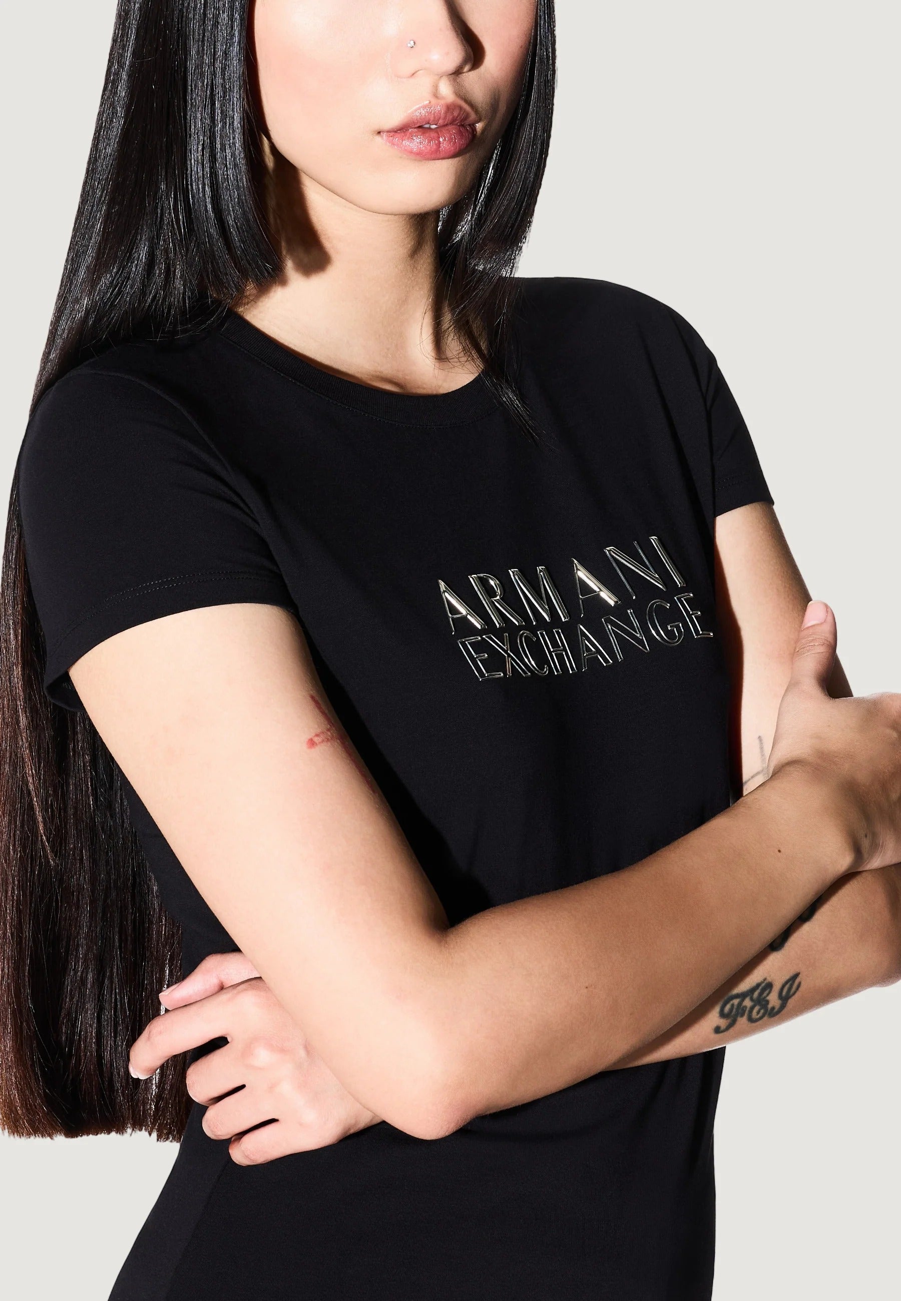 Armani Exchange T Shirt Xw001837 Af16294 Black Preto_shot4