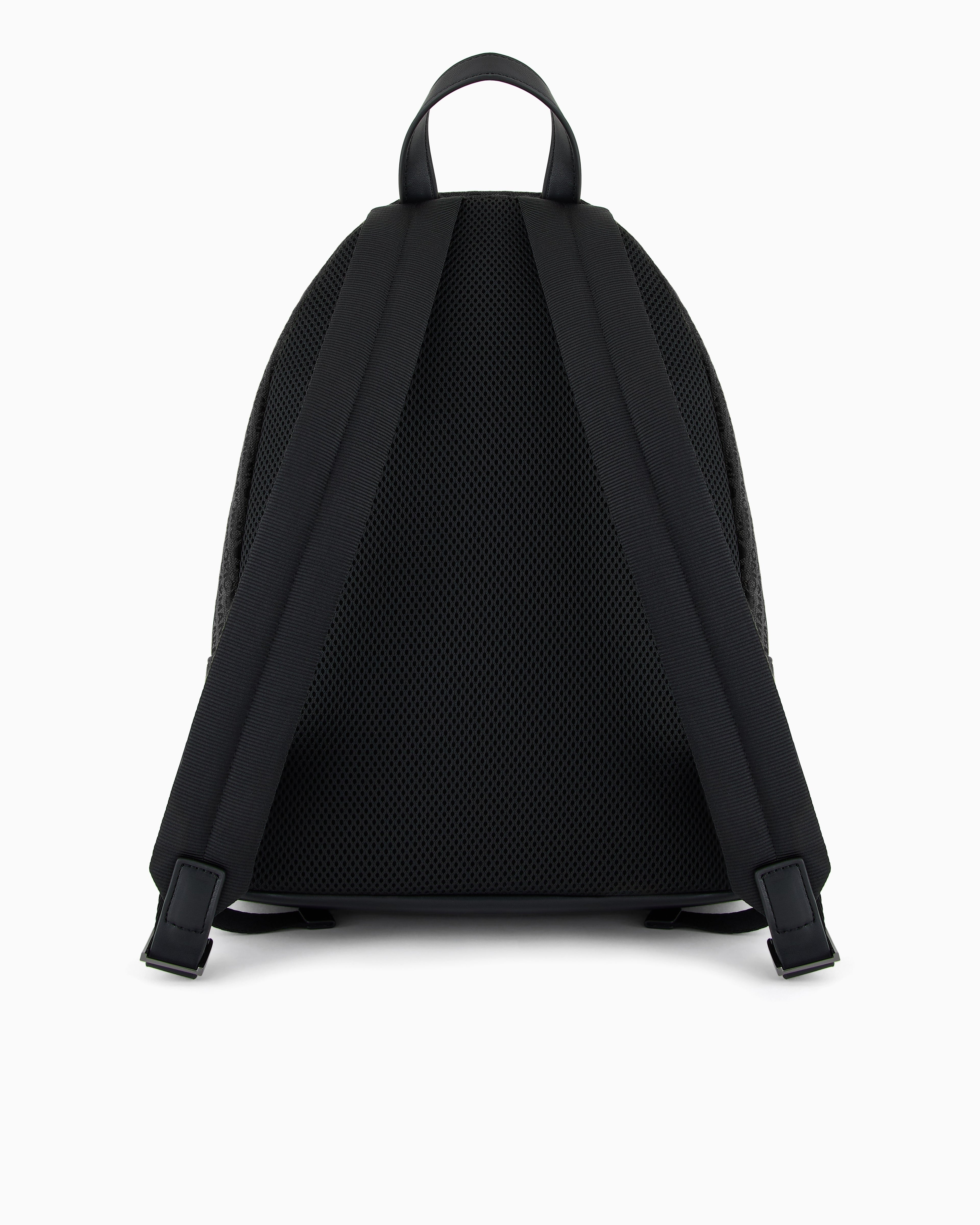 Mochila Emporio Armani Preto Logo Jacquard