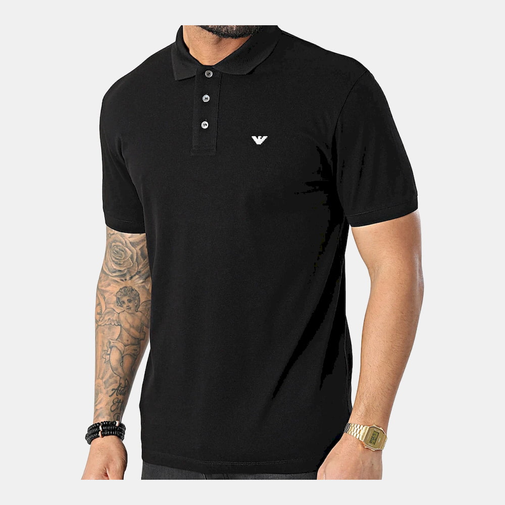 Armani Polo 1fq2 1jtkz Black Preto Shot1
