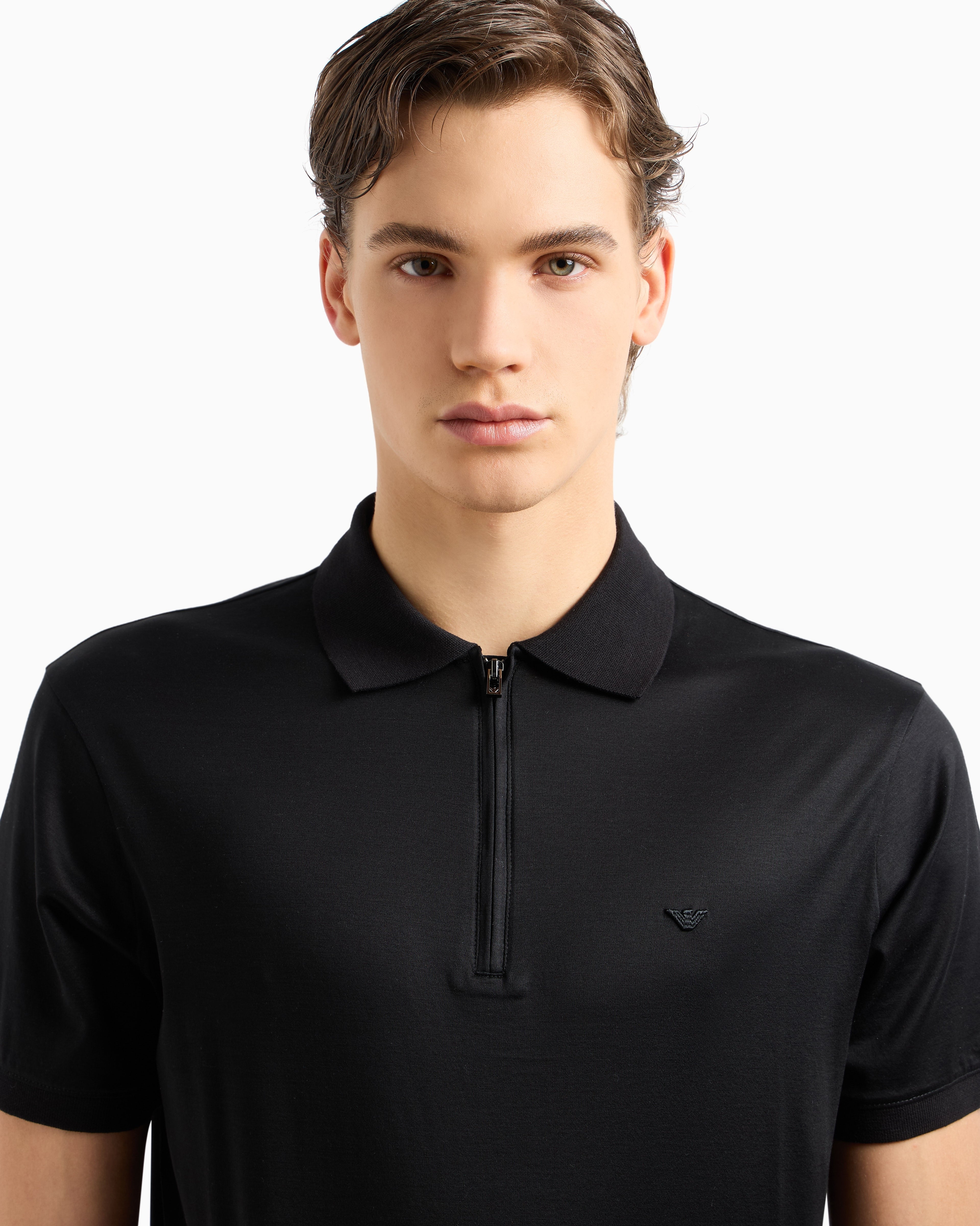 Armani Polo Em001082 Af10017 Black Preto_shot1