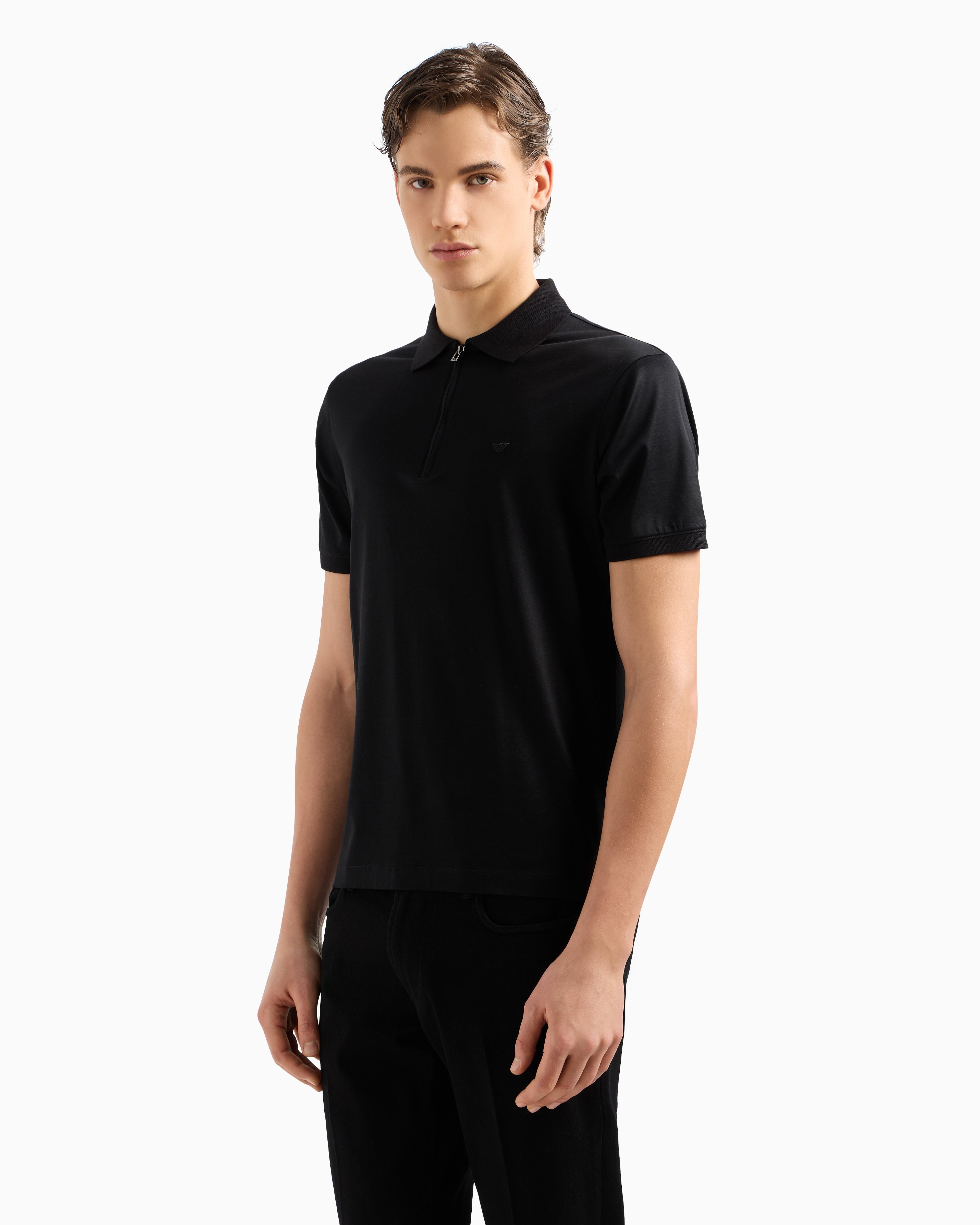 Armani Polo Em001082 Af10017 Black Preto_shot2