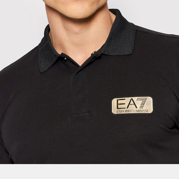 Armani Polo Pf09 Pj5az Blk Gold Preto Ouro Shot6