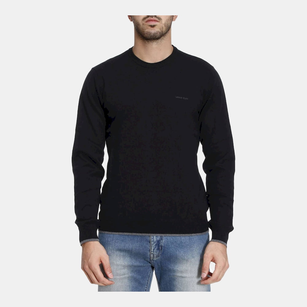Armani Pullover 6m95 6m13z Black Preto Shot2