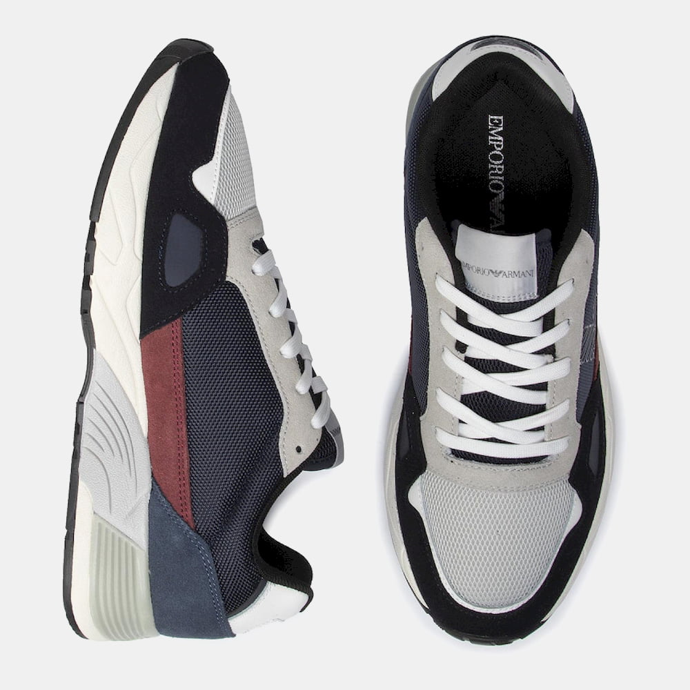 Armani Sapatilhas Emporio Sneakers Shoes X245 Xl697 Navy Borde Navy Bordeaux Shot12