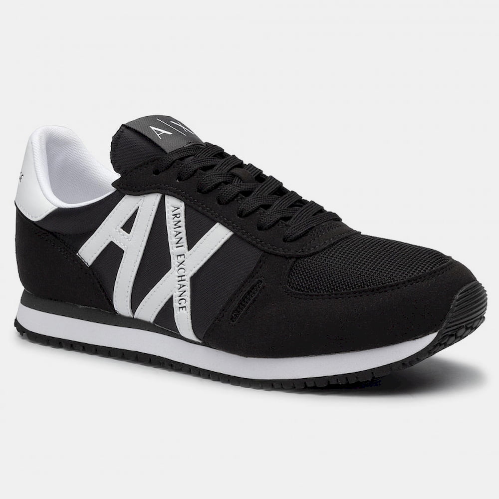 Armani Sapatilhas Sneakers Shoes X017 Xv028 Blk White Preto Branco Shot2