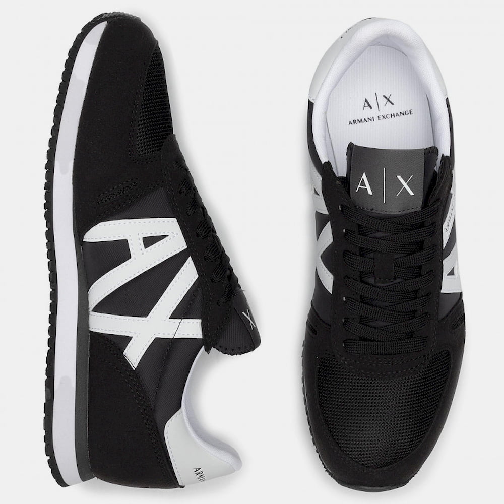 Armani Sapatilhas Sneakers Shoes X017 Xv028 Blk White Preto Branco Shot8