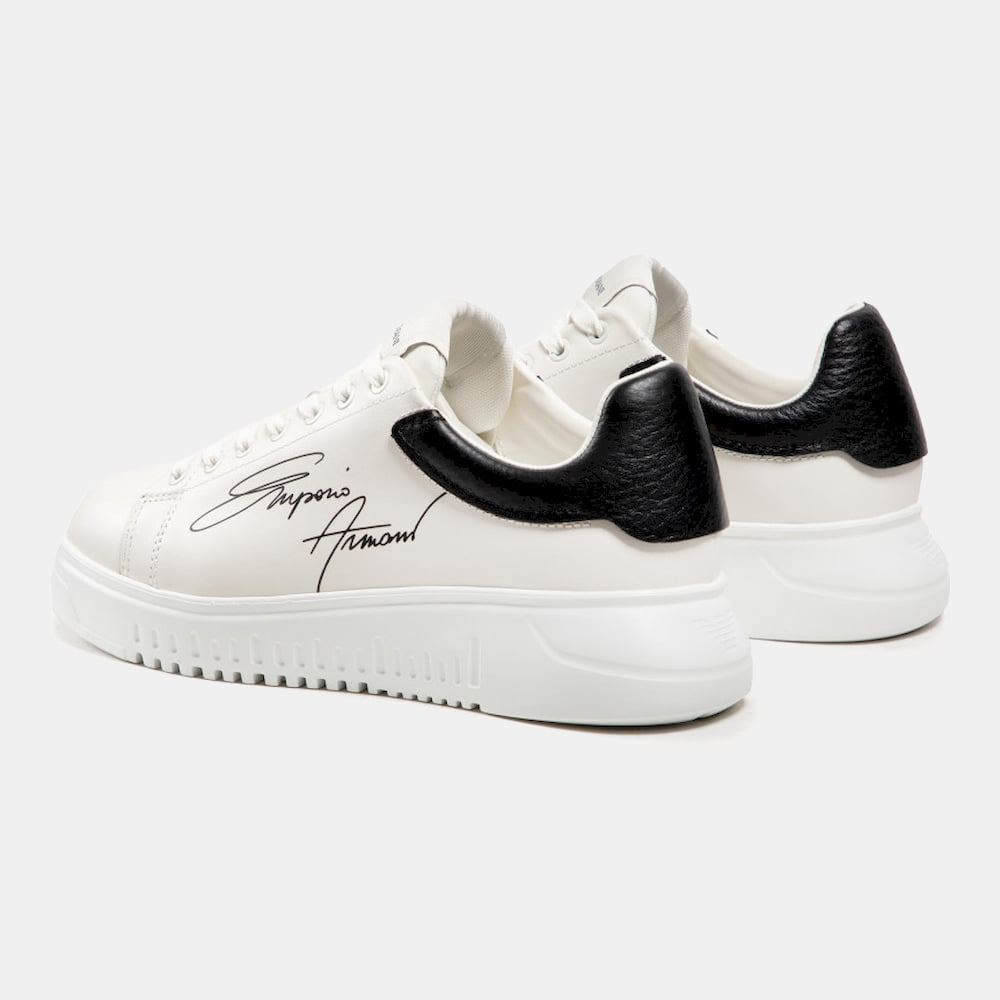 Armani Sapatilhas Sneakers Shoes X264 Xm670 Whi Black Branco Preto Shot12 Resultado