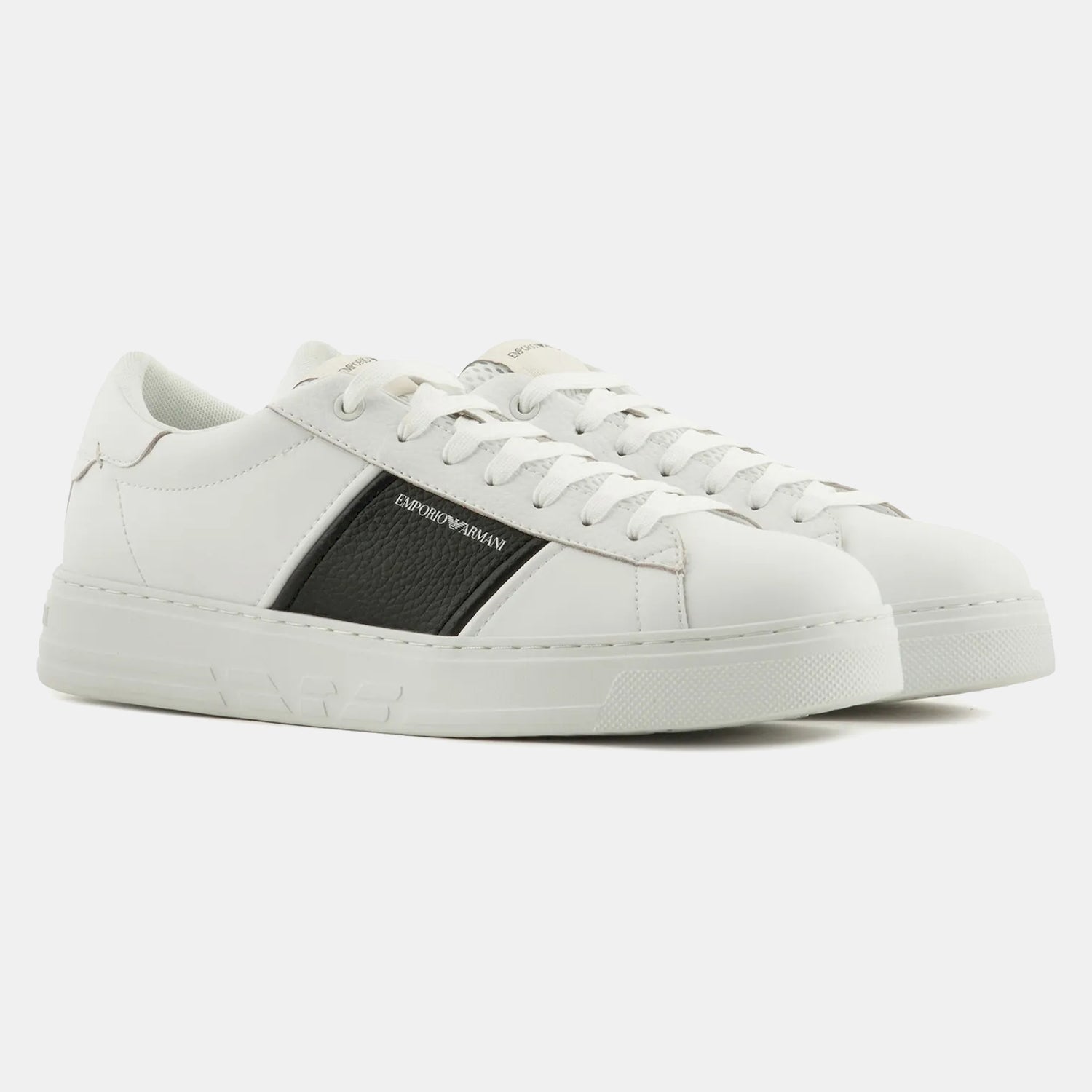 Armani Sapatilhas Sneakers Shoes X4x570 Xn840 Whi Black Branco Preto_shot1
