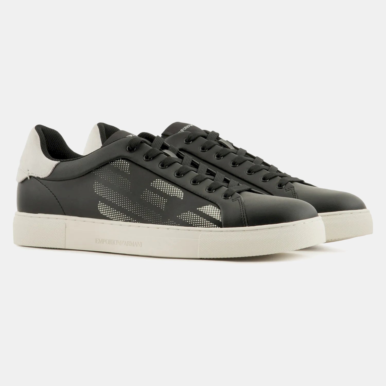 Armani Sapatilhas Sneakers Shoes X4x598 Xr098 Blk White Preto Branco_shot5