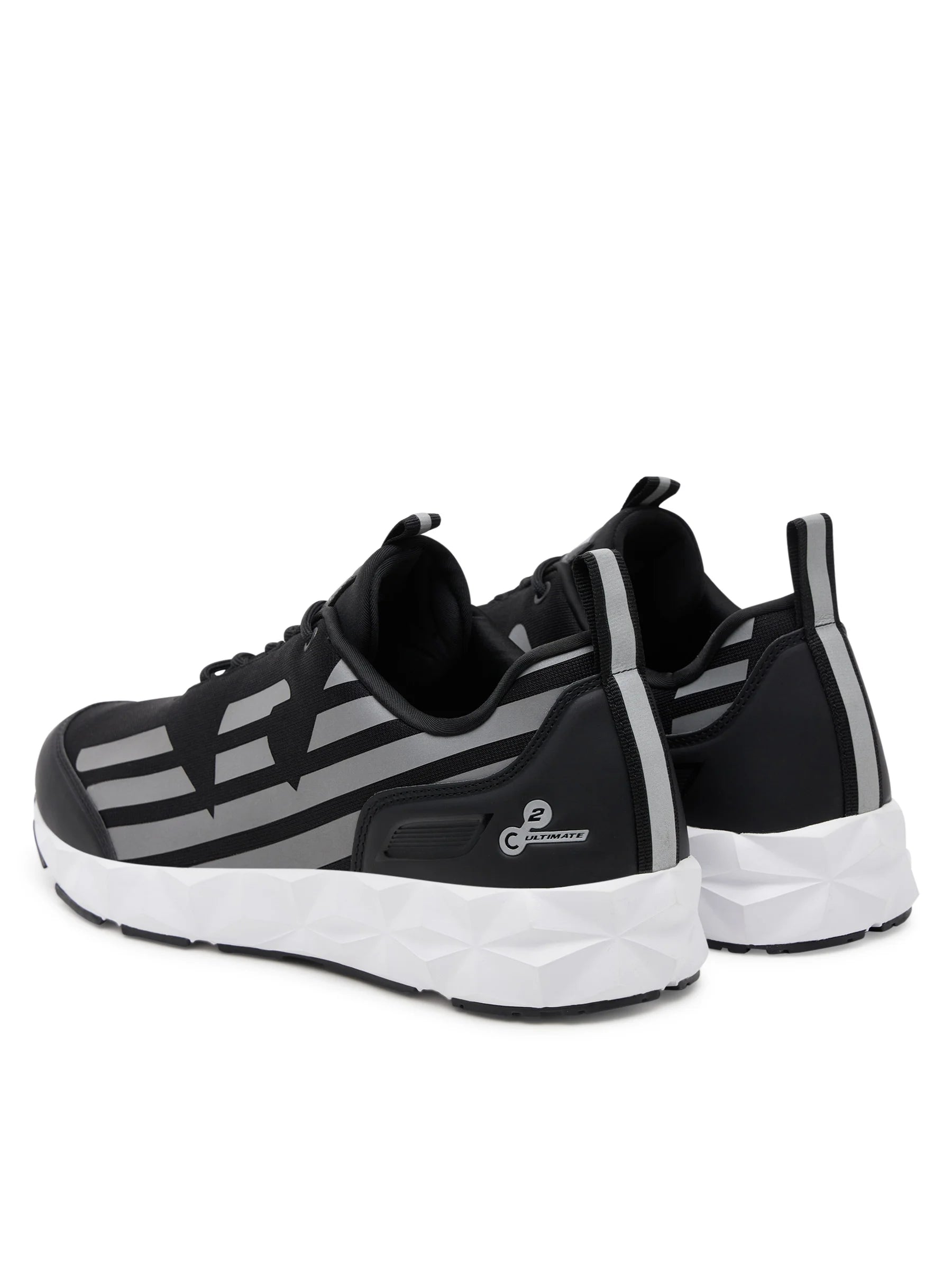Armani Sapatilhas Sneakers Shoes X8x217 Xk433 Blk Silver Preto Silver_shot2