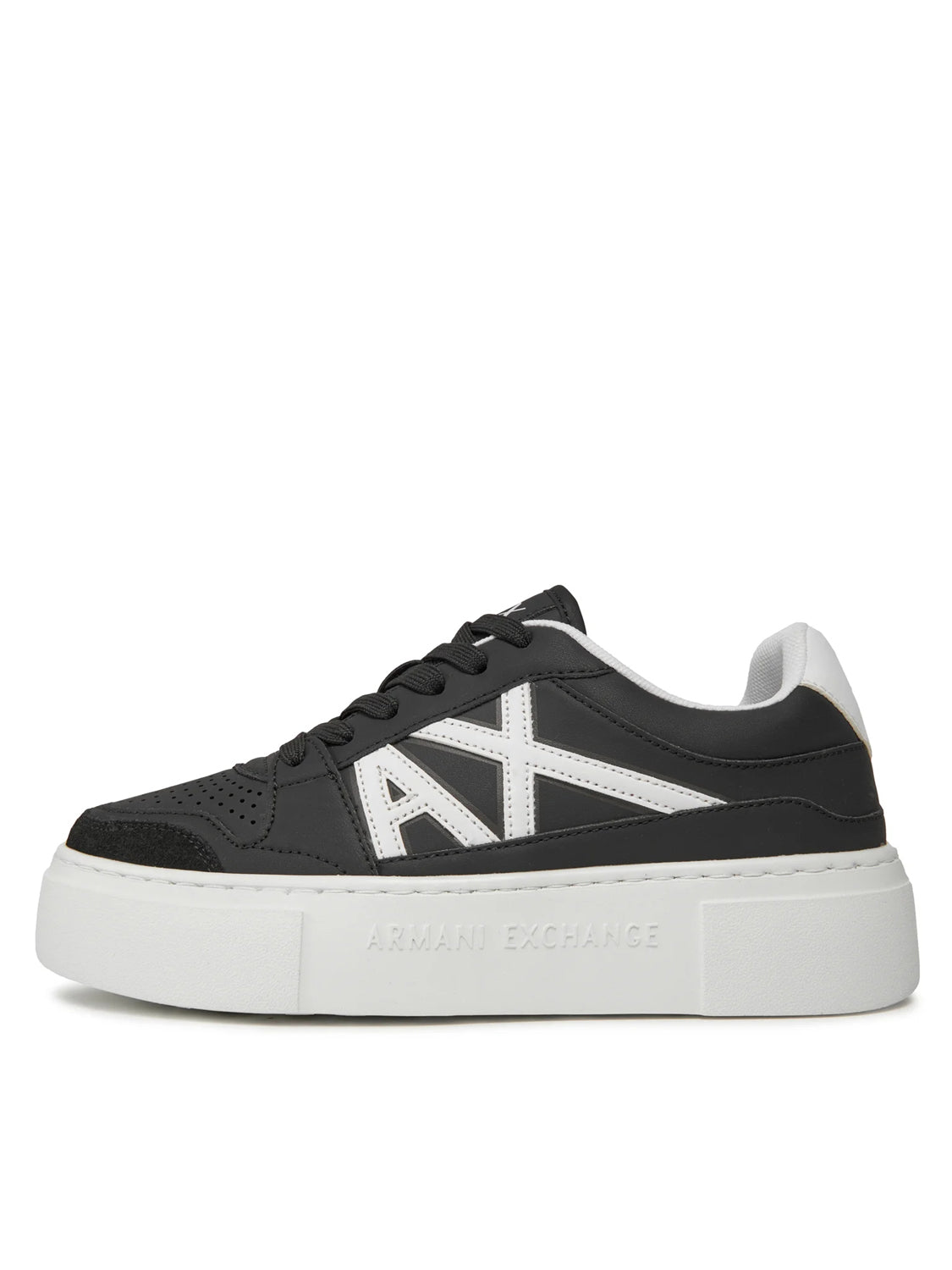Armani Sapatilhas Sneakers Shoes Xdx147 Xv830 Blk White Preto Branco_shot5