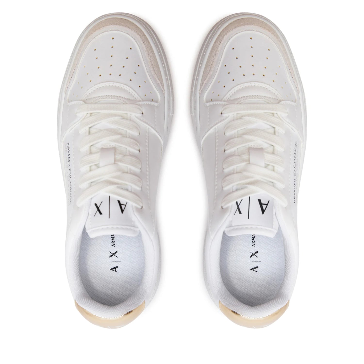 Armani Sapatilhas Sneakers Shoes Xdx157 Xv838 Whi Gold Branco Dourado_shot4