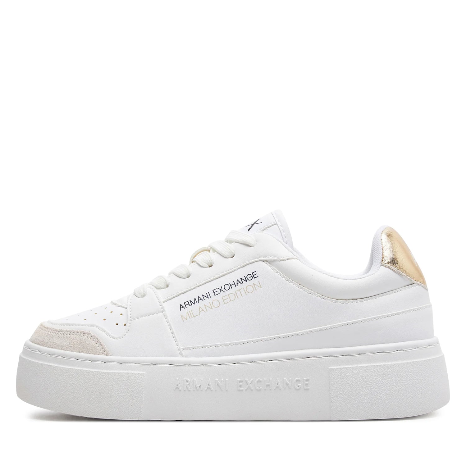 Armani Sapatilhas Sneakers Shoes Xdx157 Xv838 Whi Gold Branco Dourado_shot5