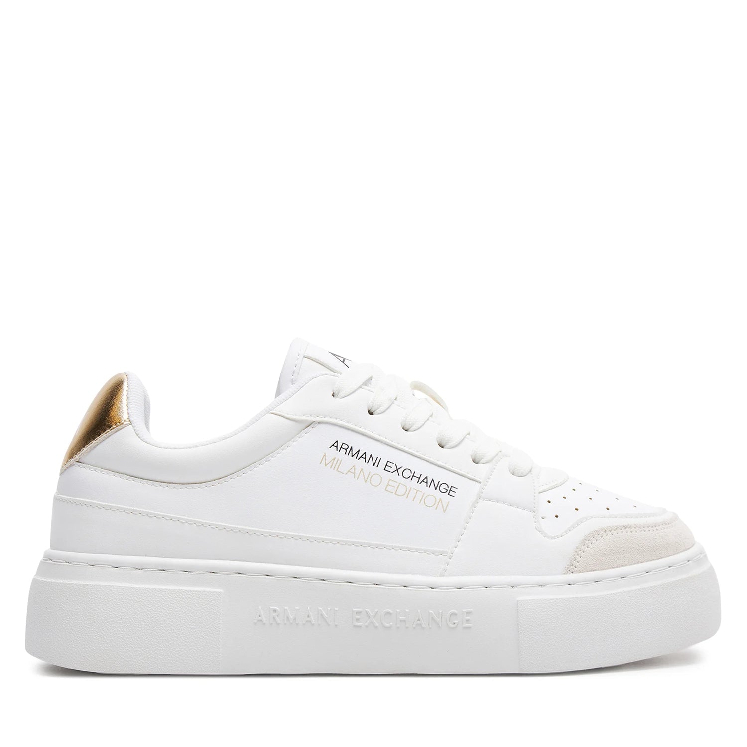 Armani Sapatilhas Sneakers Shoes Xdx157 Xv838 Whi Gold Branco Dourado_shot6