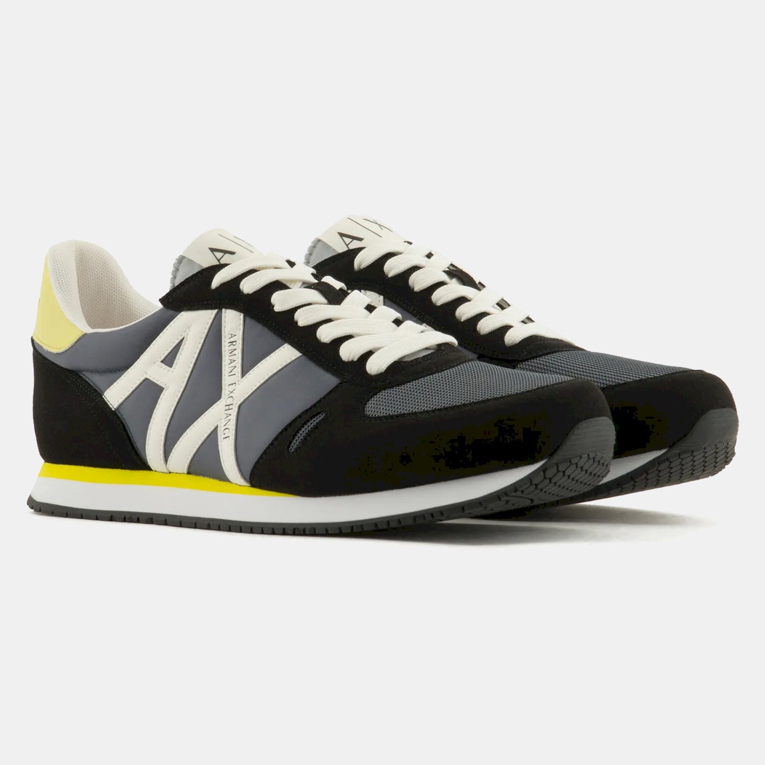 Armani Sapatilhas Sneakers Shoes Xux017 Xv028 Grey Yello Cinza Amarelo_shot6