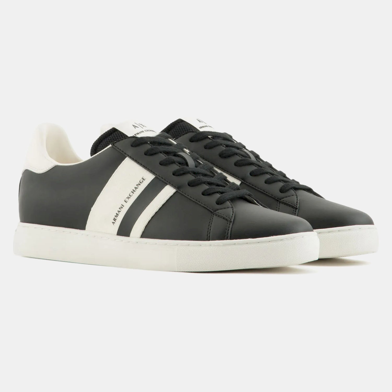 Armani Sapatilhas Sneakers Shoes Xux173 Xv666 Blk White Preto Branco_shot6